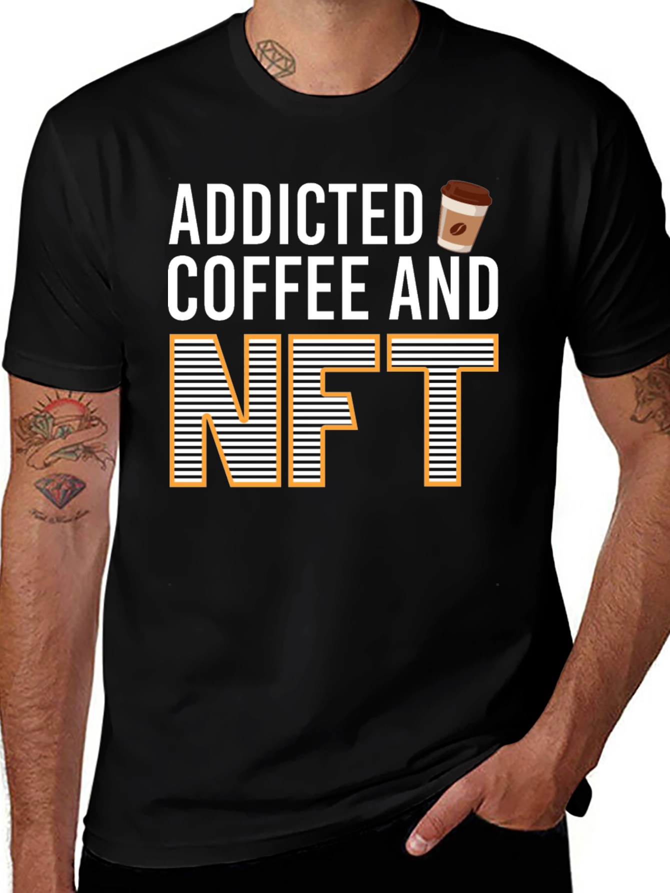 Addicted to Coffee and NFT T-Shirt