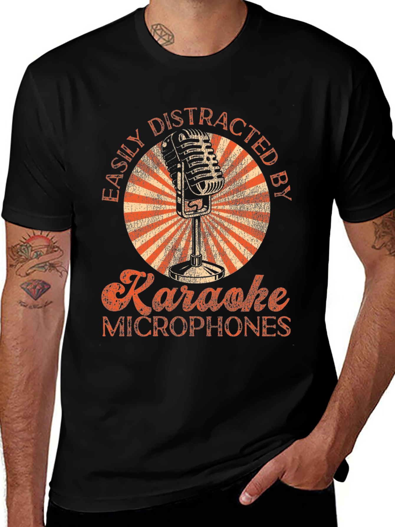 Variant 5 of Karaoke Microphone Graphic Tee