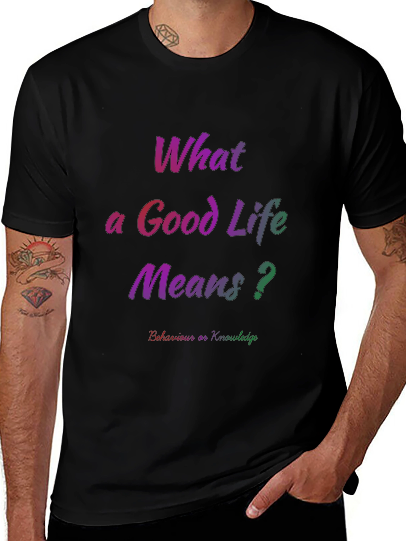 Variant 13 of What a Good Life Means T-Shirt - Men's Black Tee