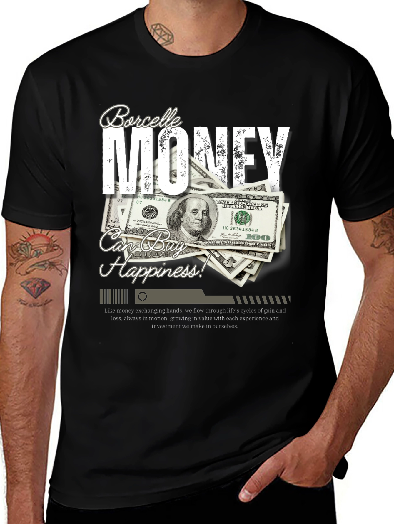 Variant 10 of Money Can Buy Happiness T-Shirt