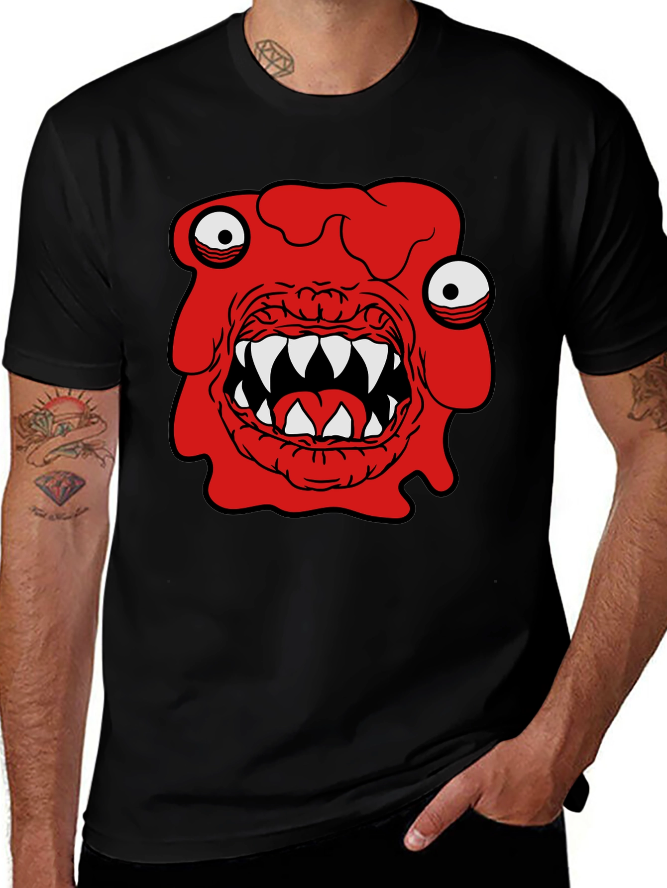 Variant 30 of Red Monster Graphic T-Shirt - Bold & Unique Design