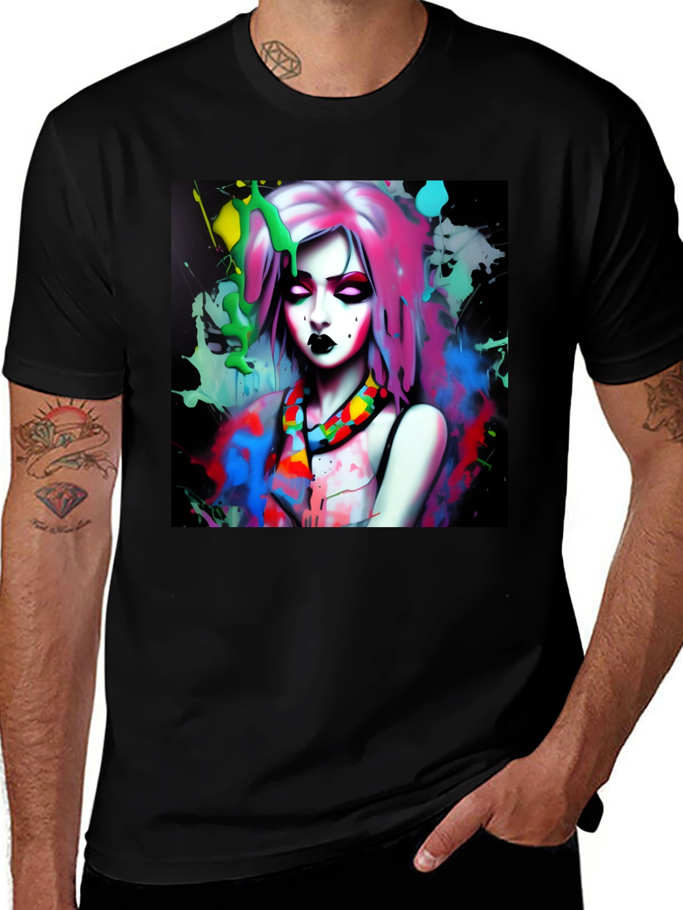 Variant 30 of Artistic Goth Girl T-Shirt - Unique Graphic Tee