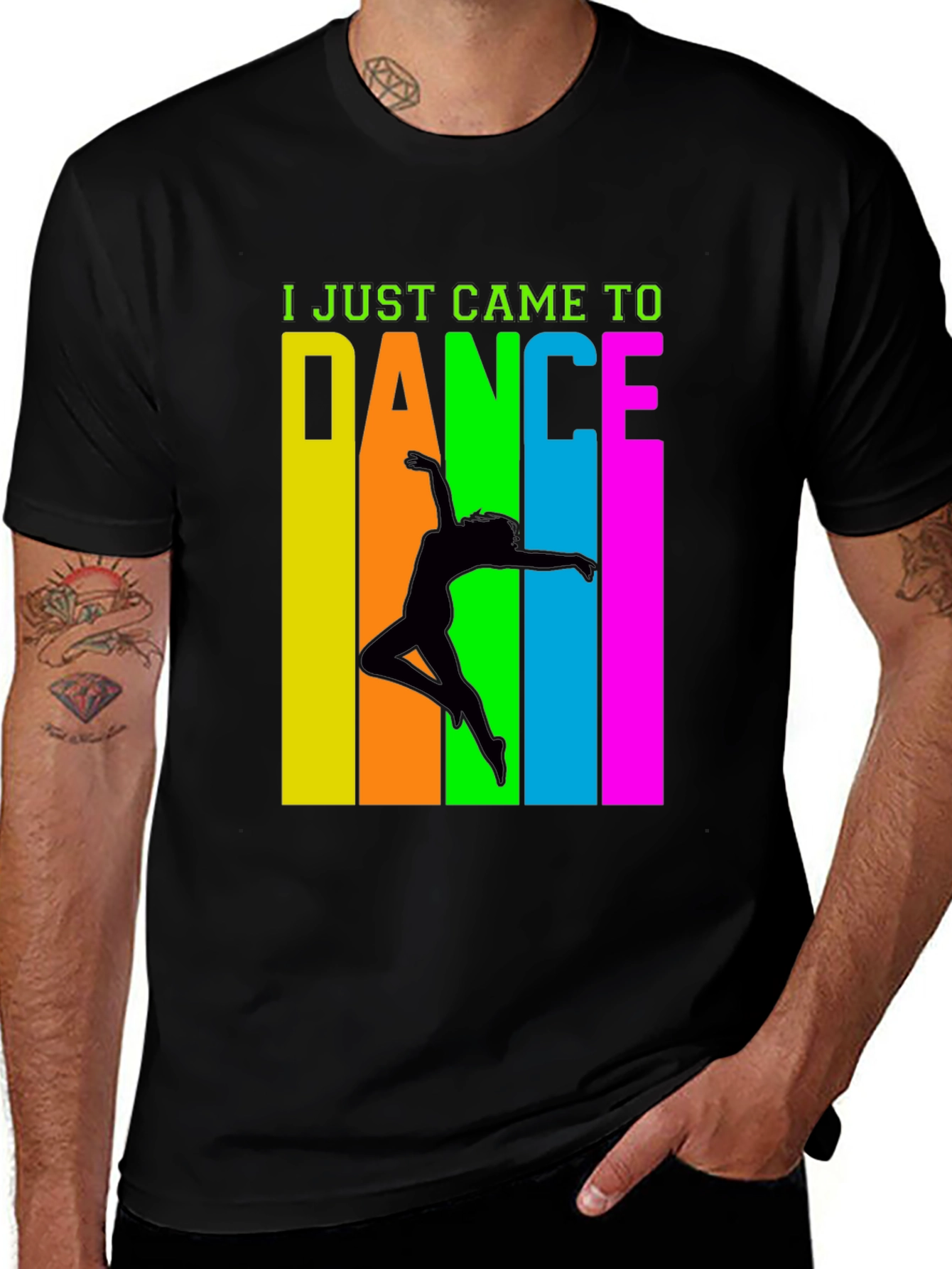 Variant 19 of Dance Graphic Black T-Shirt