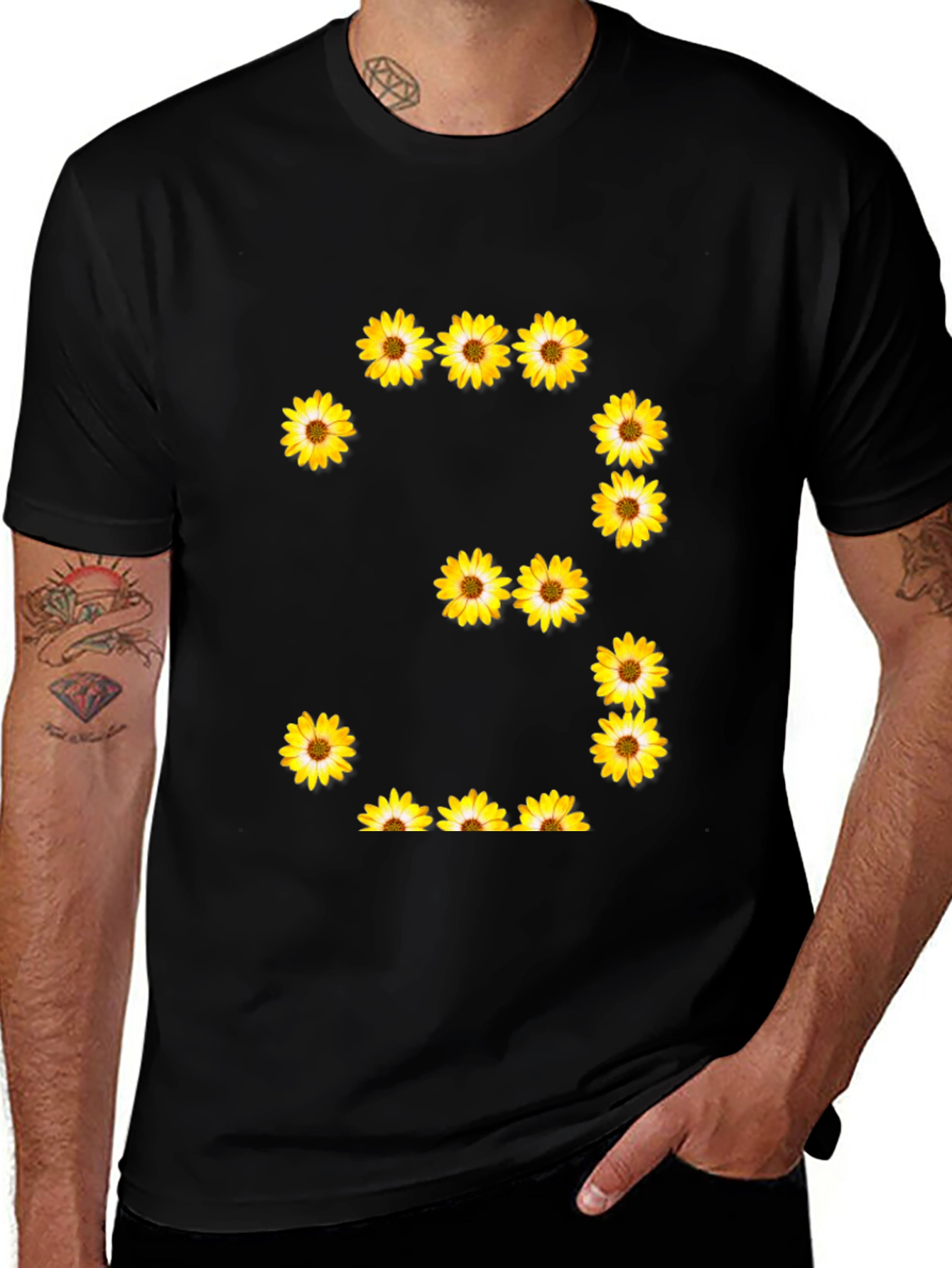 Variant 23 of Floral Number Three Graphic Tee