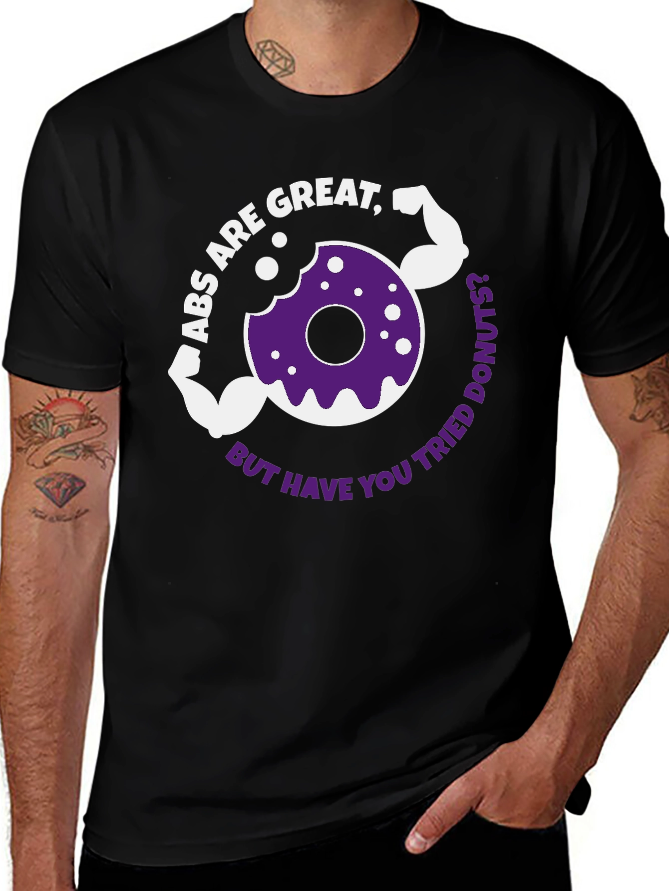 Variant 24 of Abs Are Great Donut T-Shirt Funny Workout