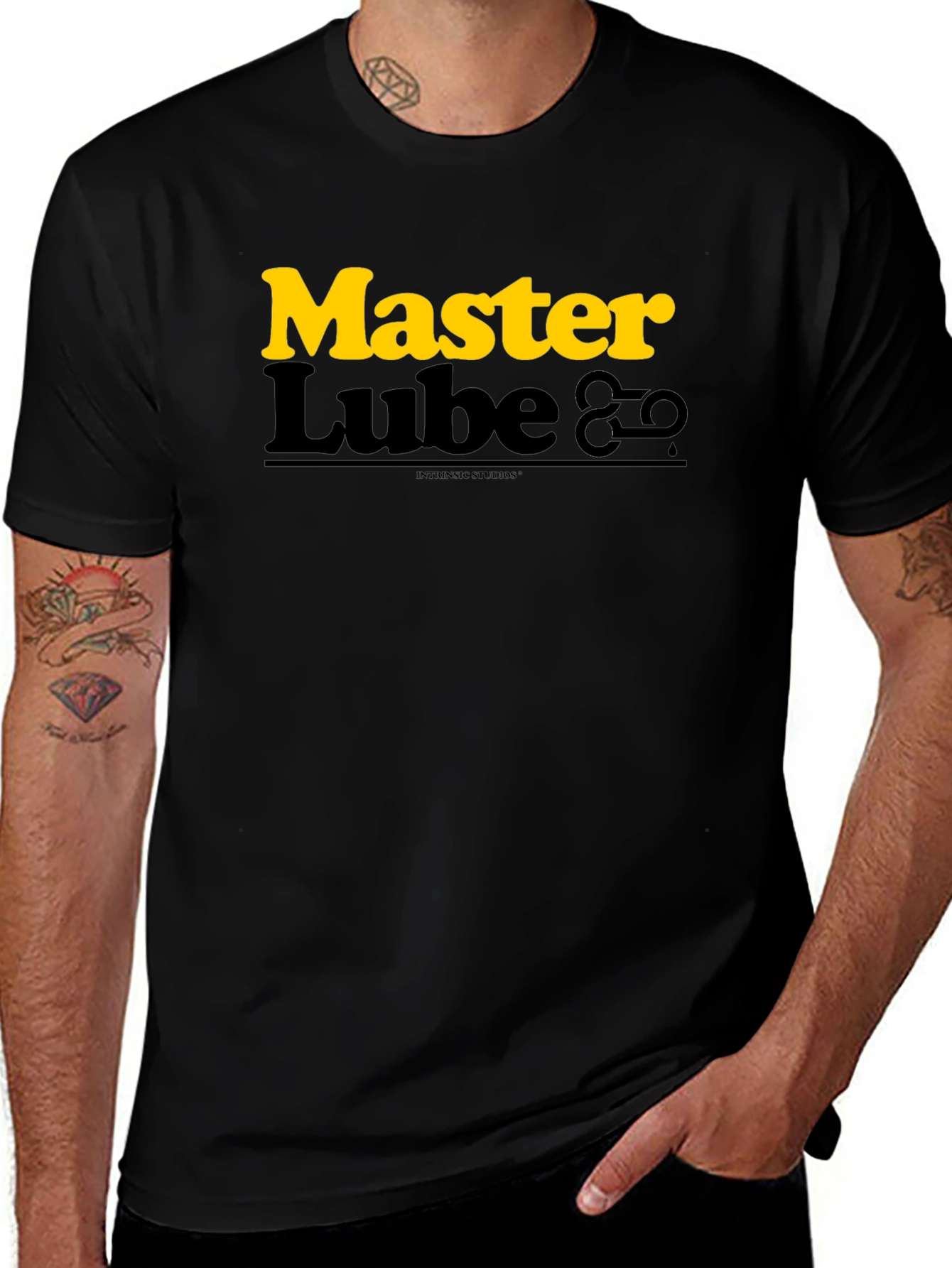 Variant 15 of Master Lube Graphic Tee - Black Cotton T-Shirt