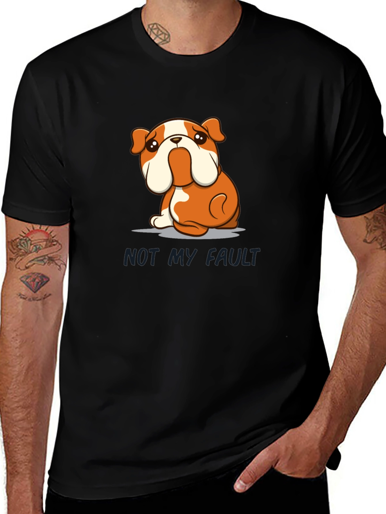 Variant 24 of Sad Bulldog T-Shirt - Not My Fault