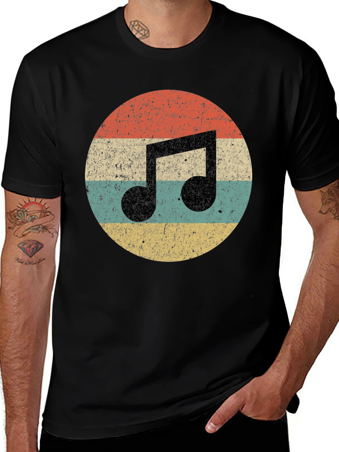 Variant 20 of Retro Music Note T-Shirt - Vintage Style