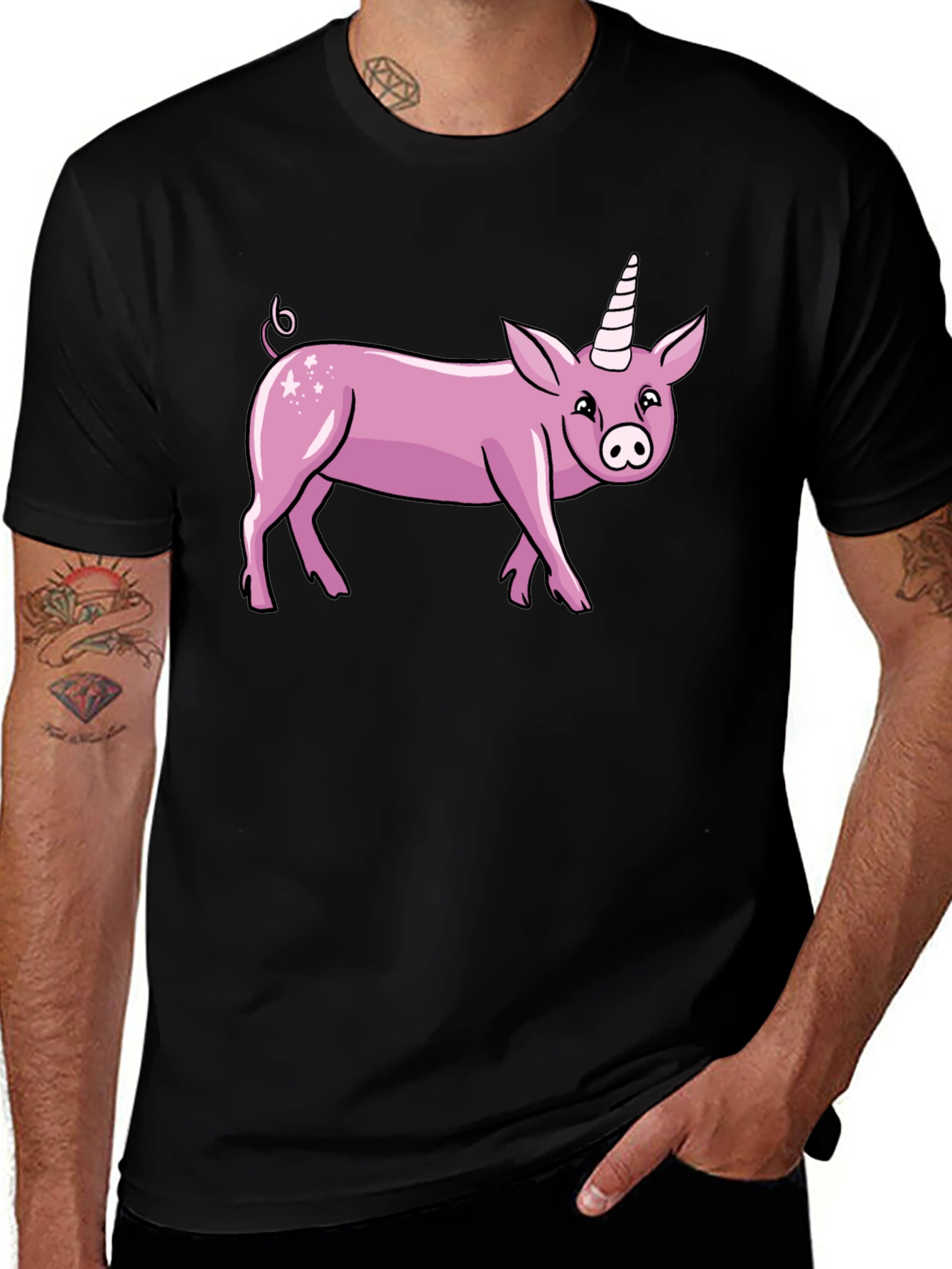 Variant 4 of Pig Unicorn Graphic T-Shirt