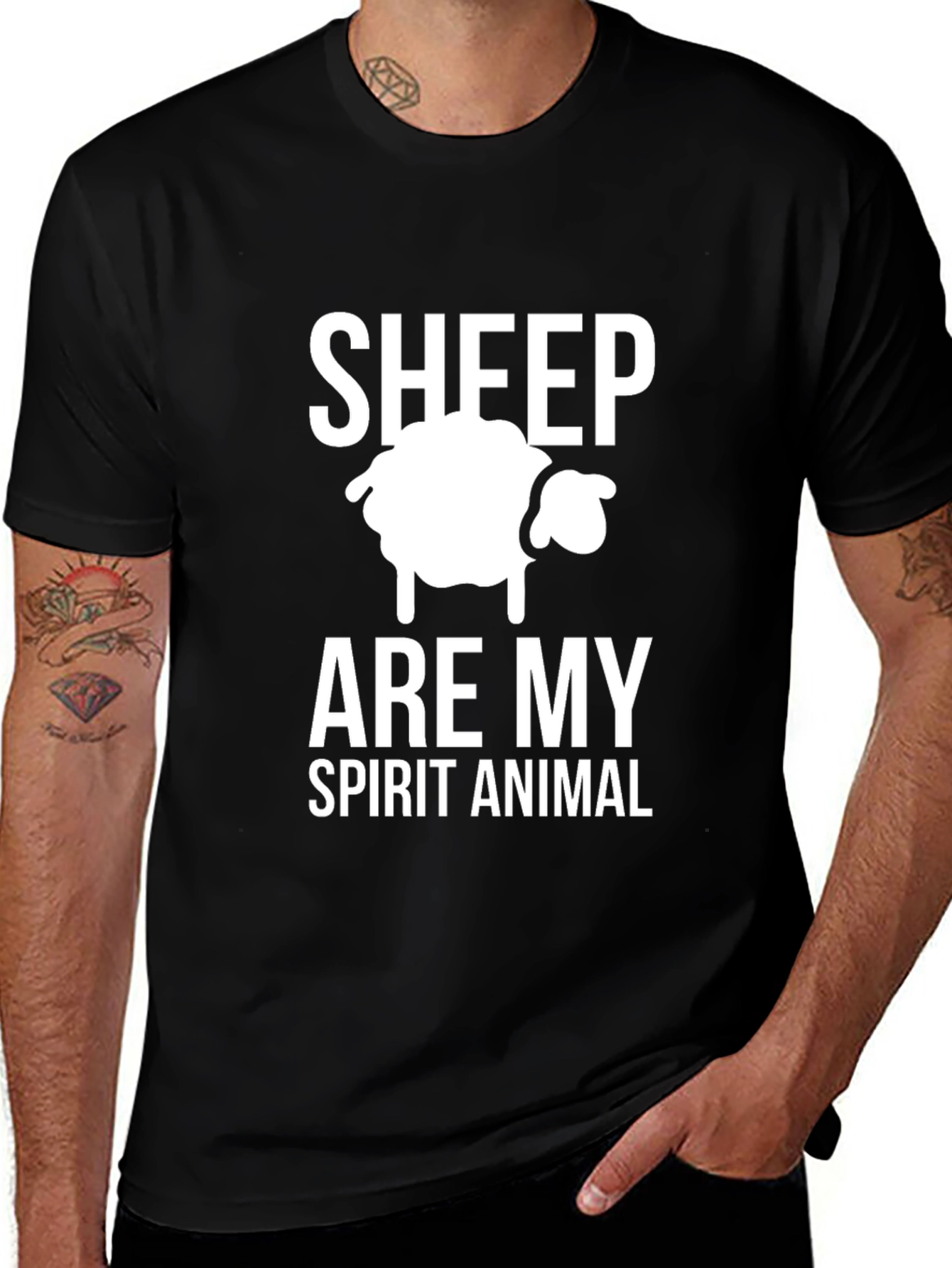 Variant 13 of Sheep Spirit Animal Graphic T-Shirt