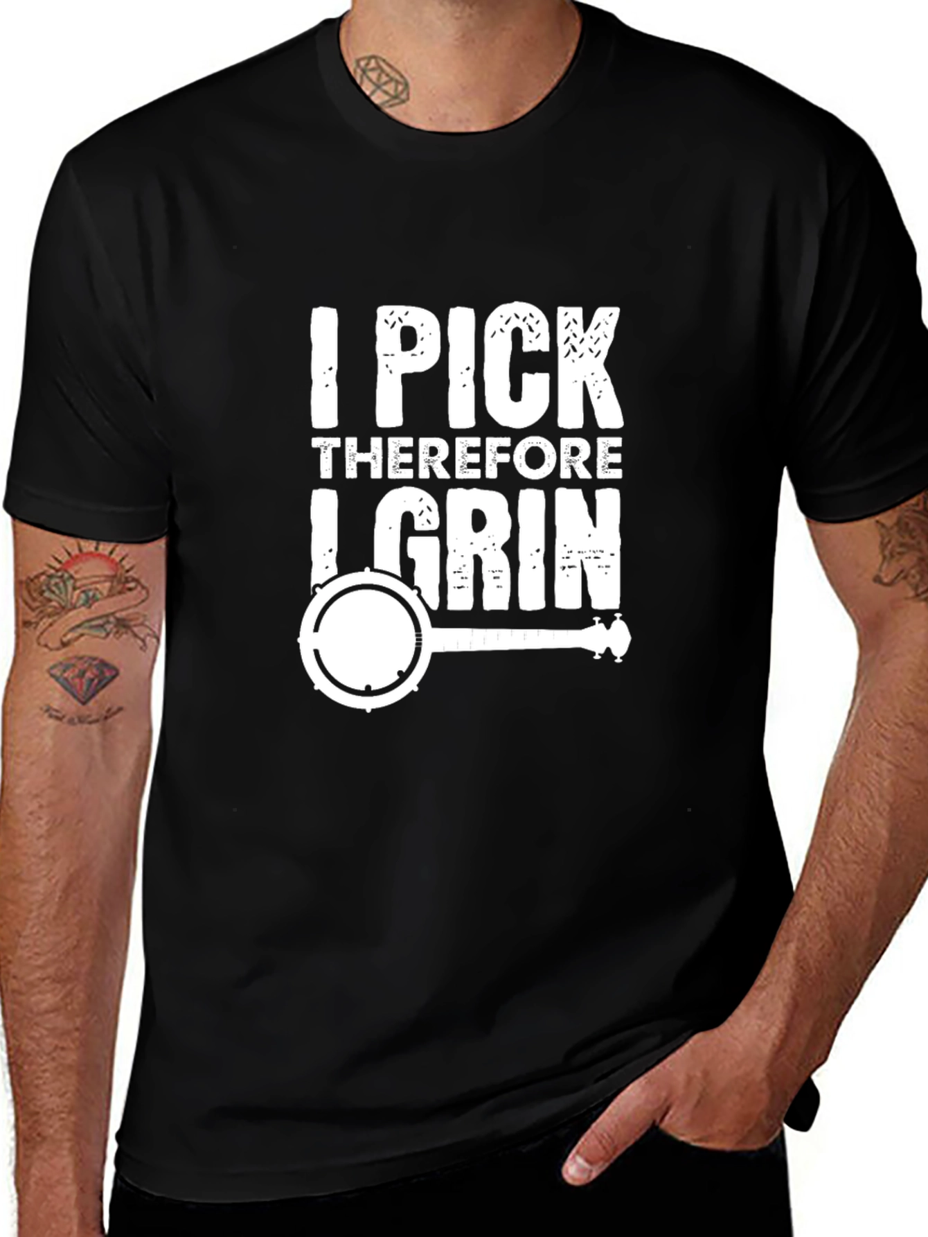Variant 7 of I Pick Therefore I Grin Banjo T-Shirt