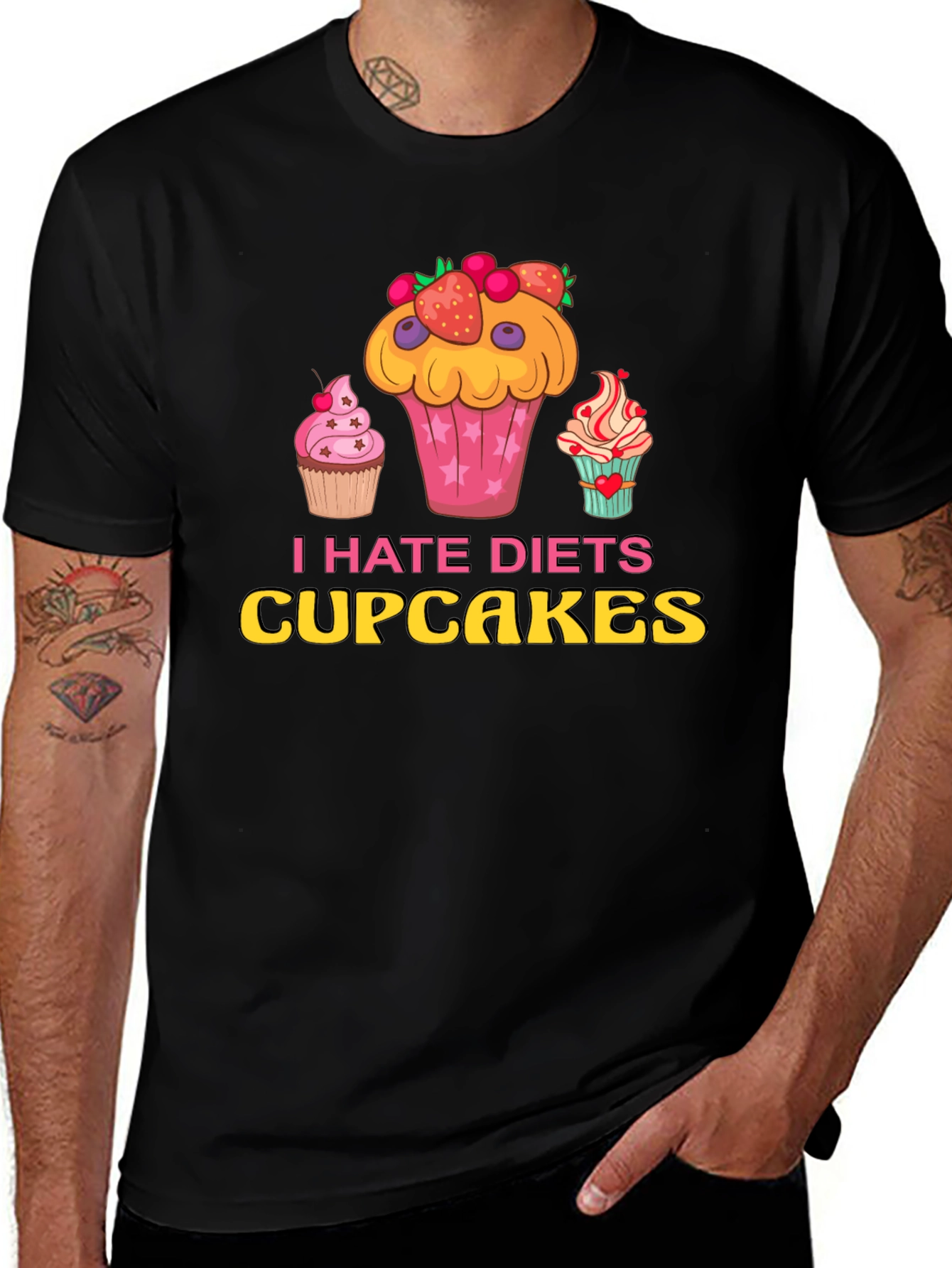 Variant 4 of I Hate Diets Cupcakes T-Shirt