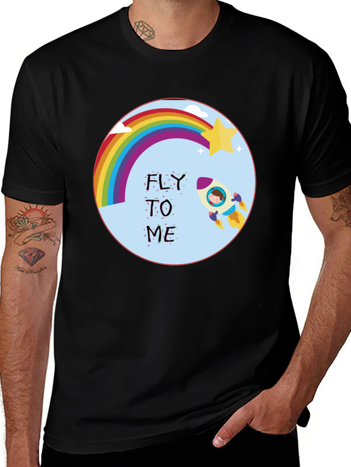 Variant 24 of Fly To Me Rainbow T-Shirt