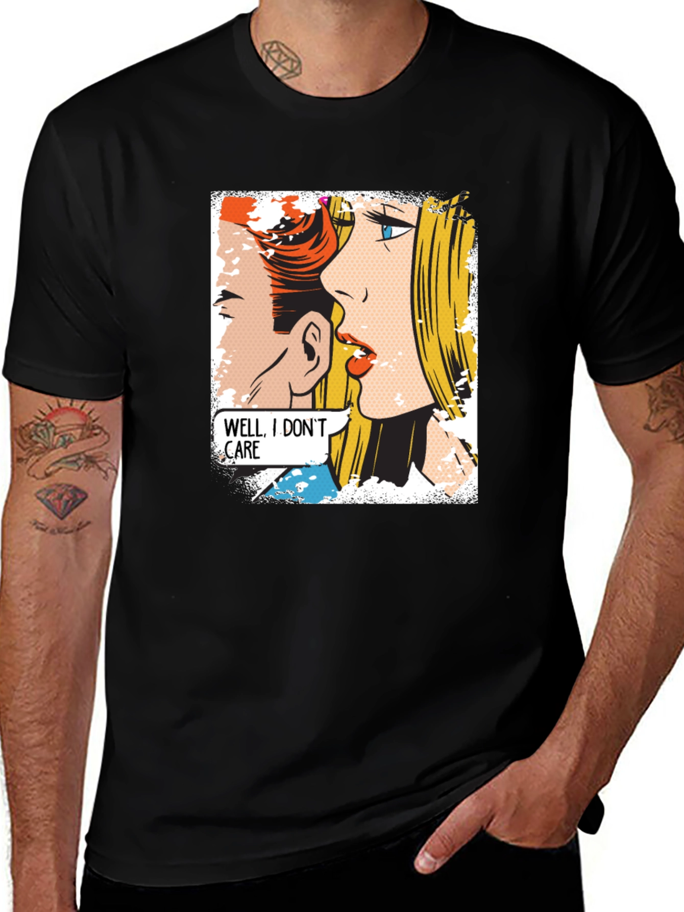Variant 20 of Pop Art "Well I Don't Care" Graphic Tee
