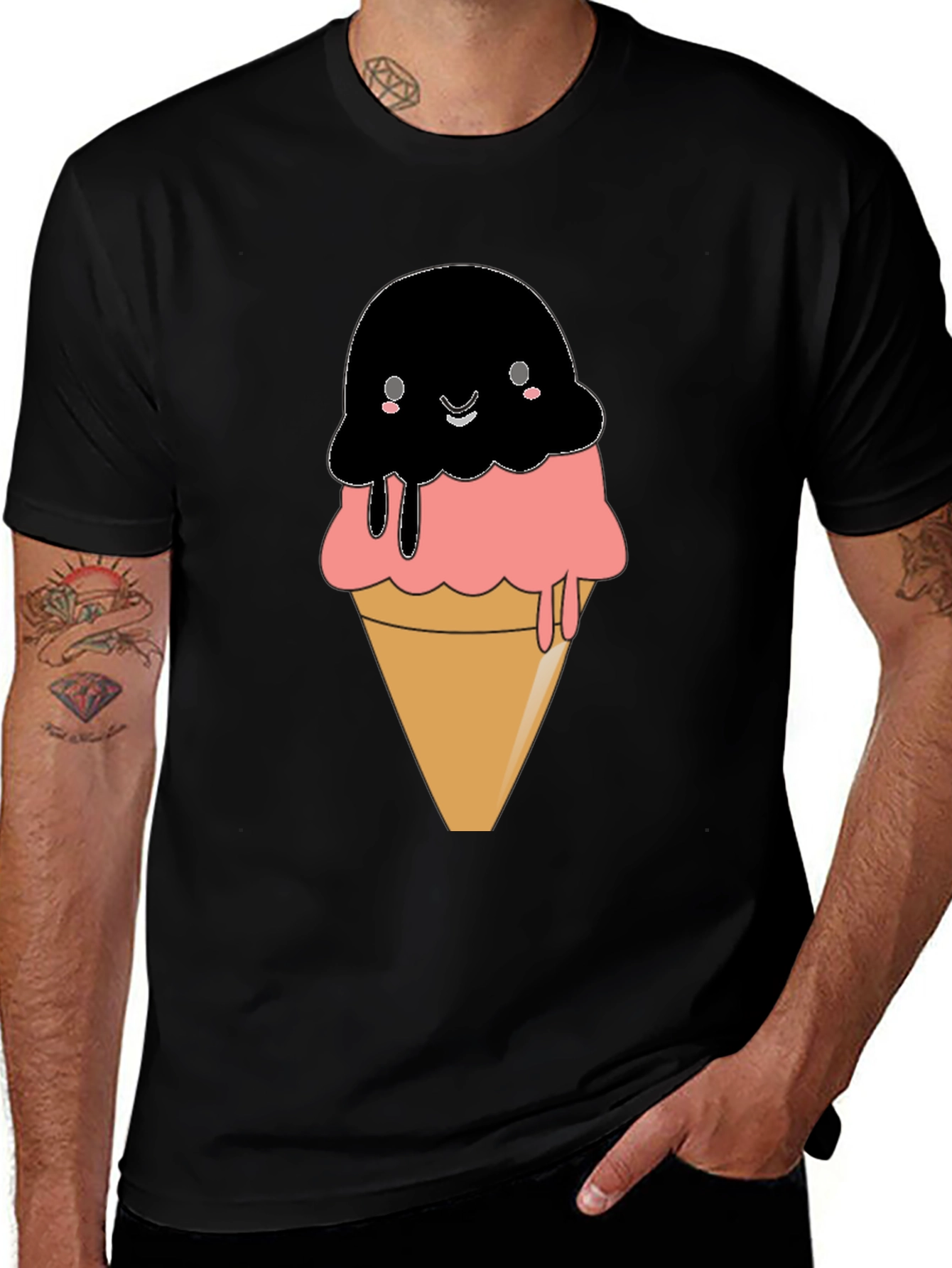 Variant 20 of Cute Kawaii Ice Cream Cone Graphic Tee
