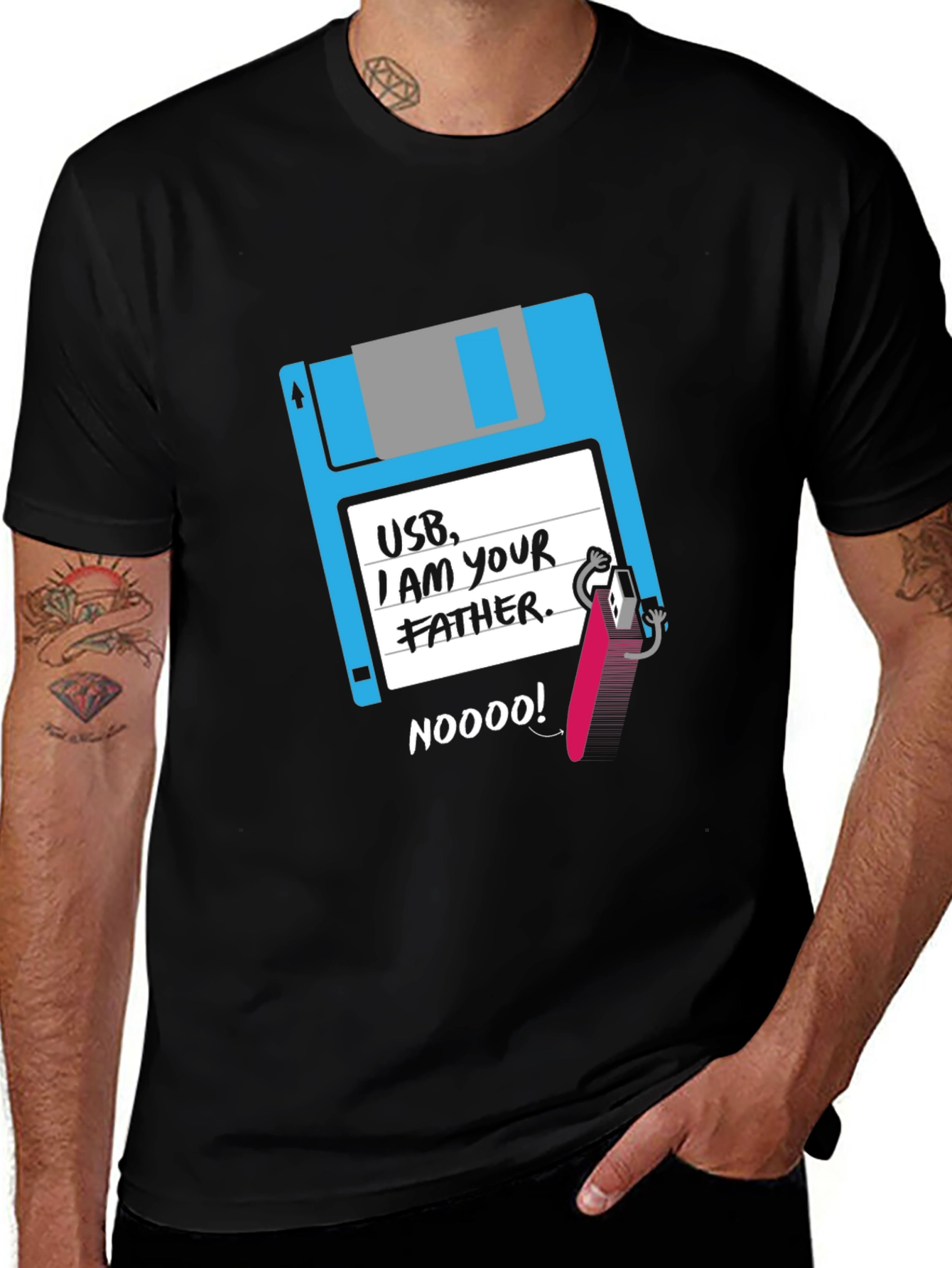 Variant 23 of USB, I Am Your Father Floppy Disk T-Shirt