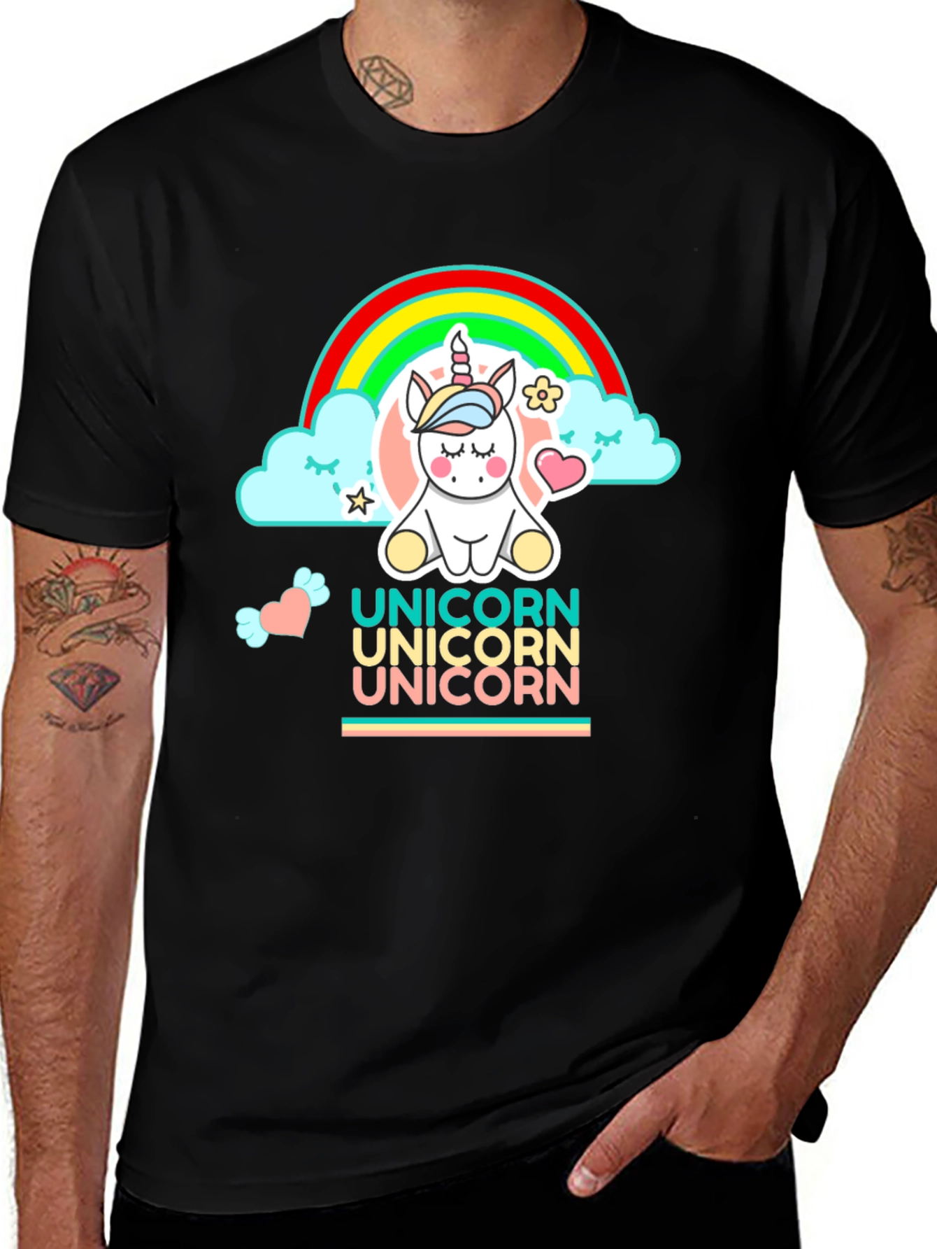 Variant 13 of Unicorn Rainbow Graphic Tee