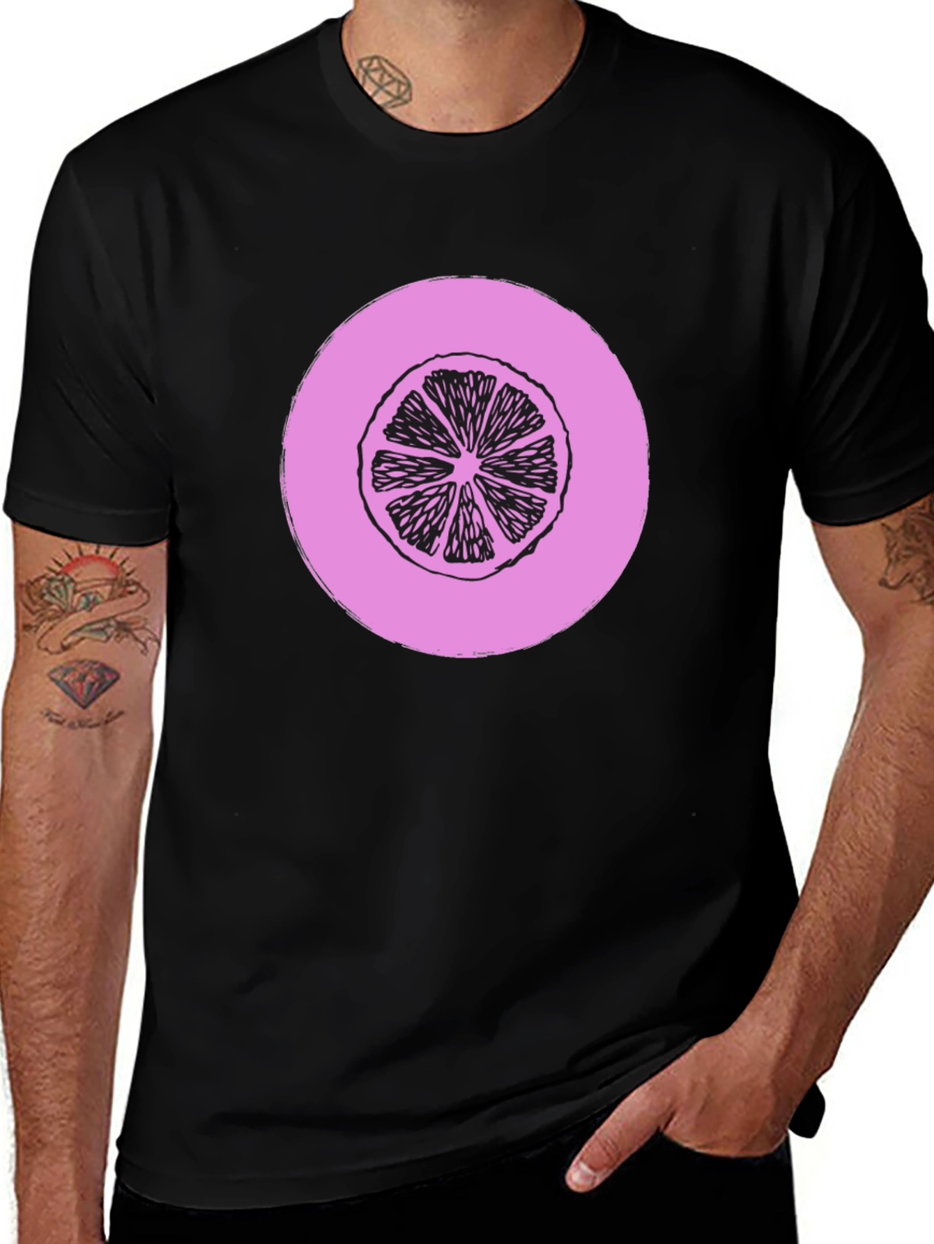 Variant 20 of Citrus Slice Tee - Refreshing Graphic Print T-Shirt