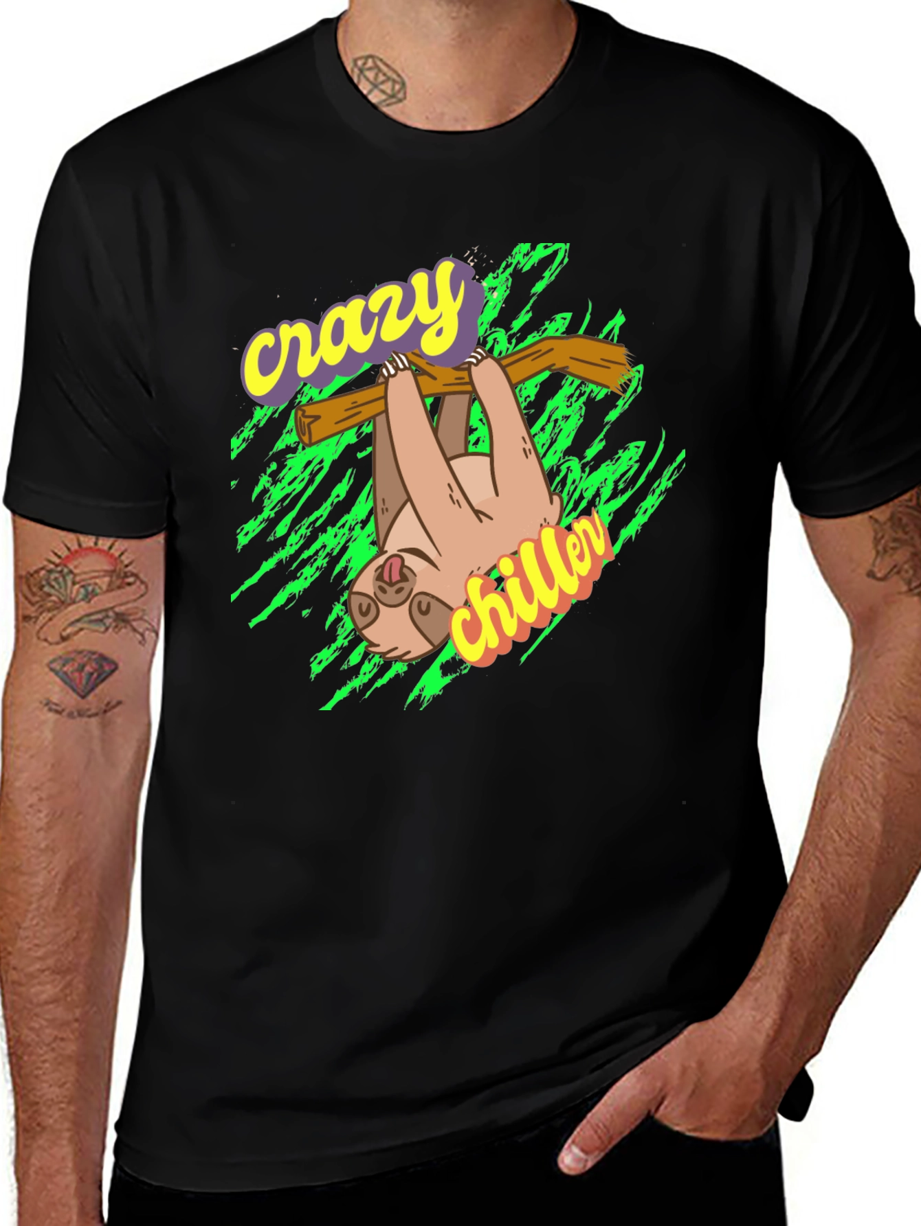 Variant 25 of Crazy Chiller Sloth Graphic Tee