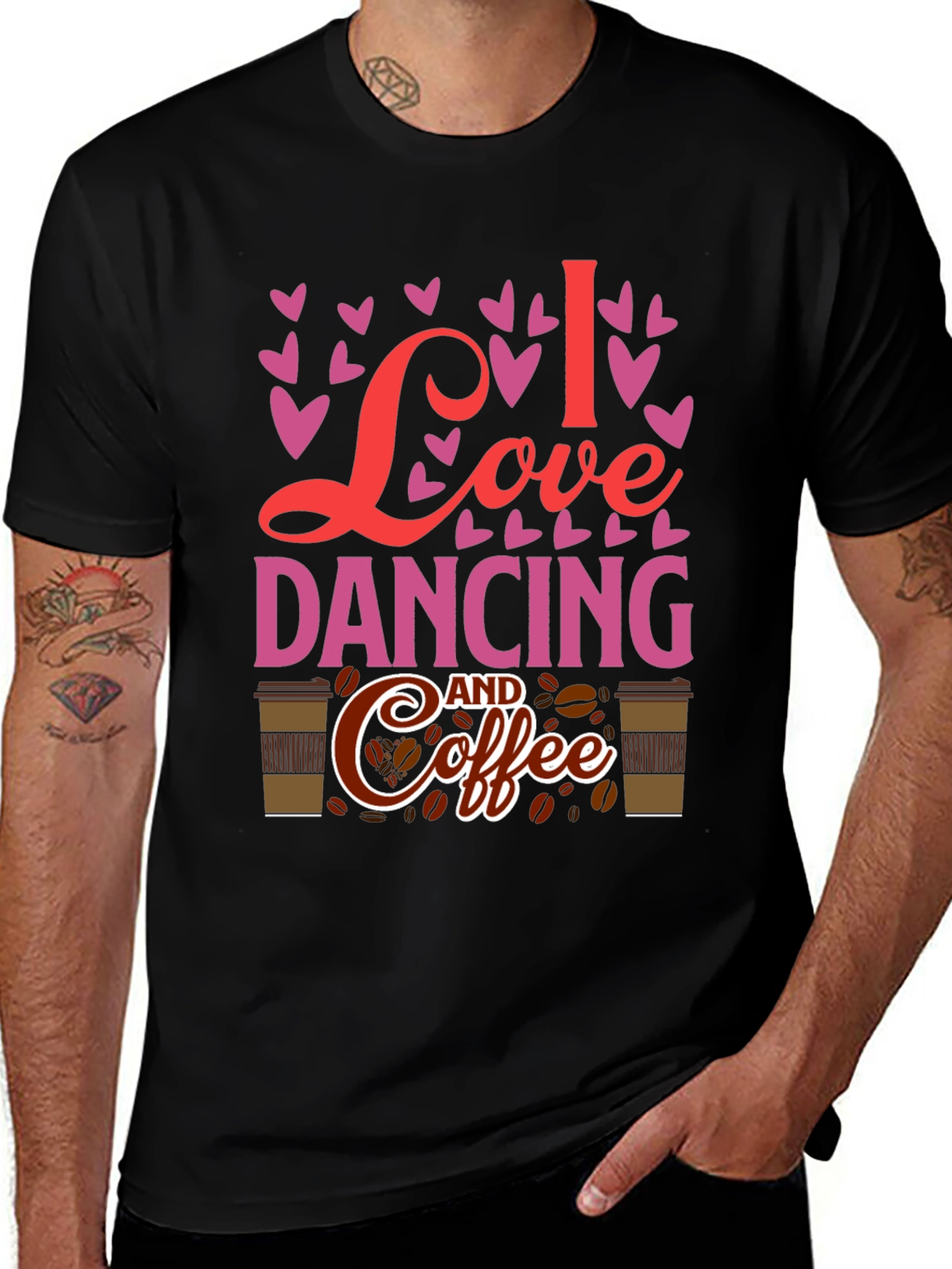 Variant 16 of I Love Dancing and Coffee T-Shirt