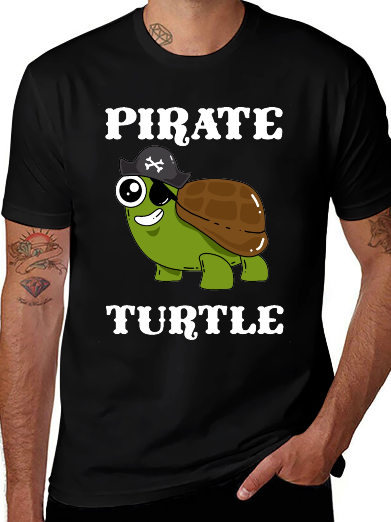 Variant 10 of Pirate Turtle T-Shirt - Funny Cartoon Tee