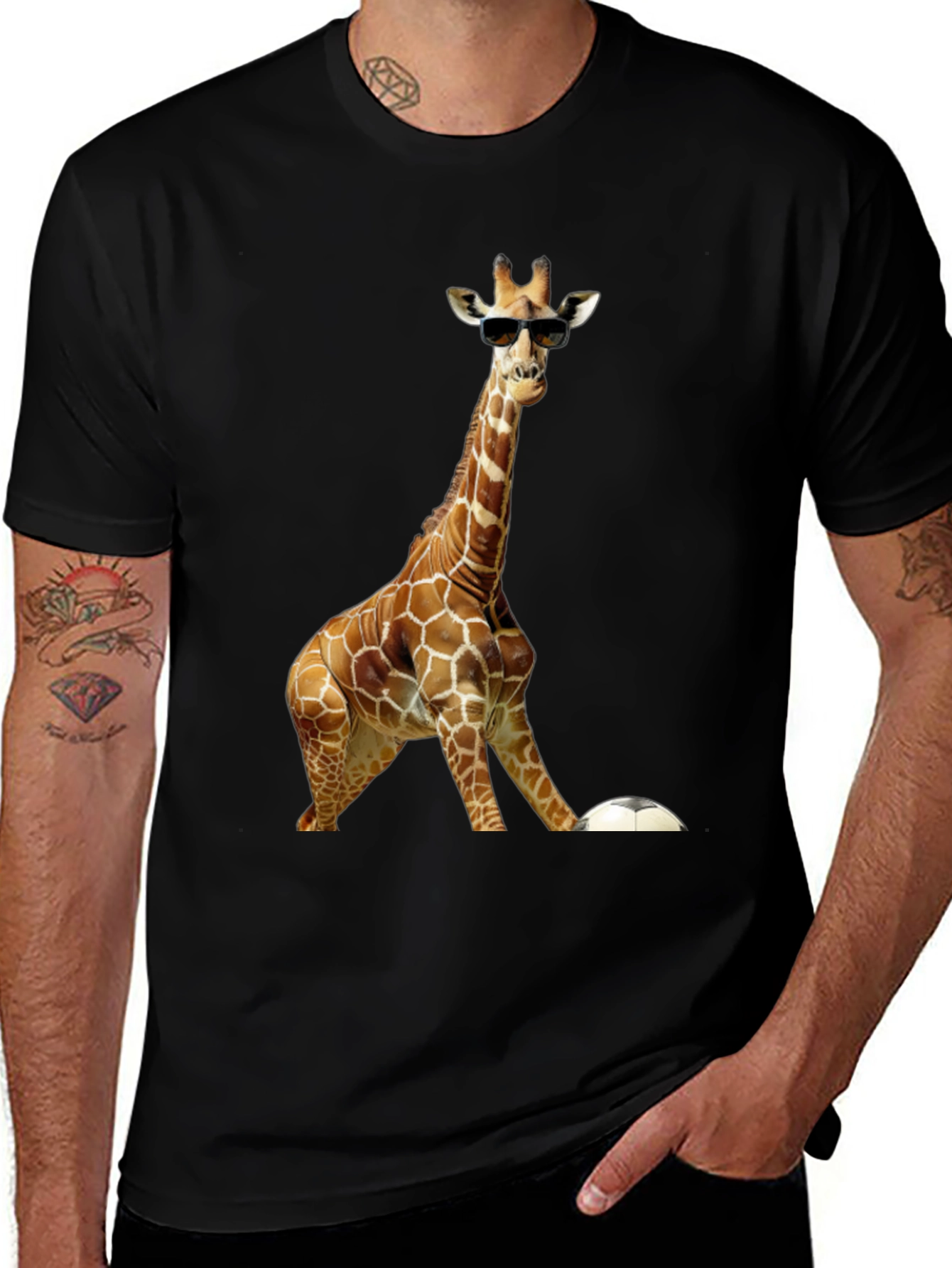 Variant 19 of Cool Giraffe with Sunglasses T-Shirt