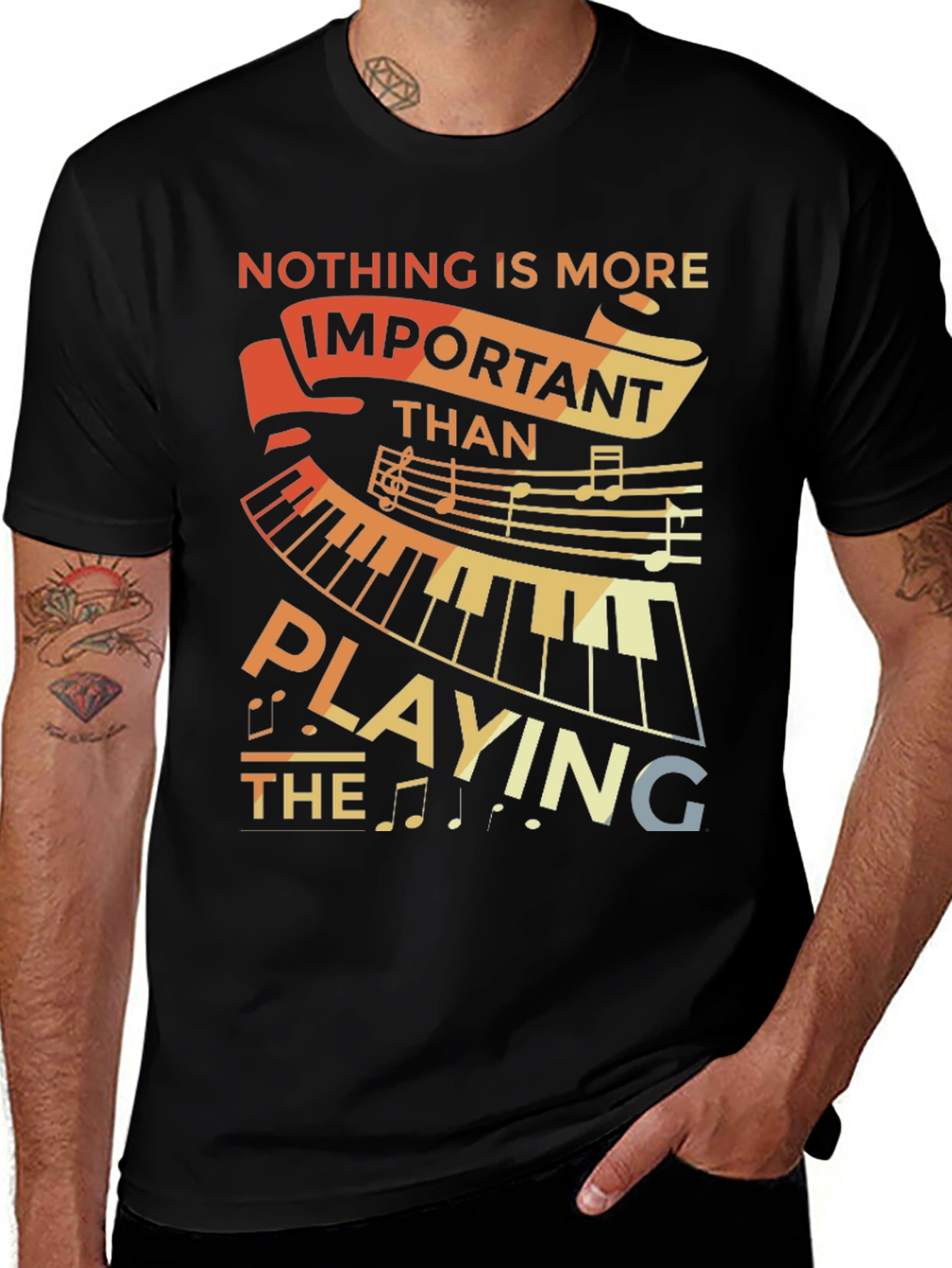 Variant 20 of Music Lover T-Shirt: Nothing Is More Important Than Playing