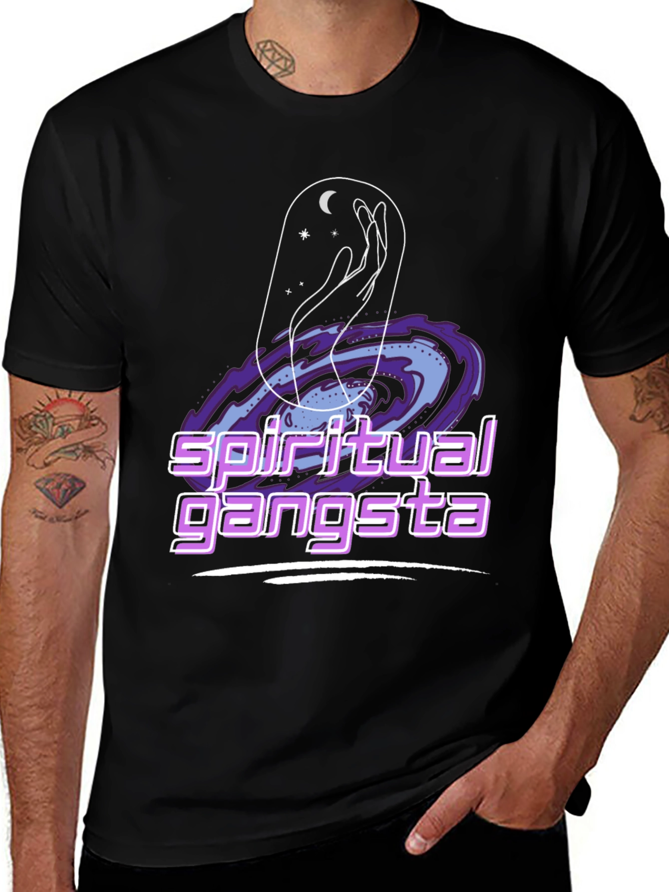 Variant 27 of Spiritual Gangsta Graphic Tee - Cosmic Design