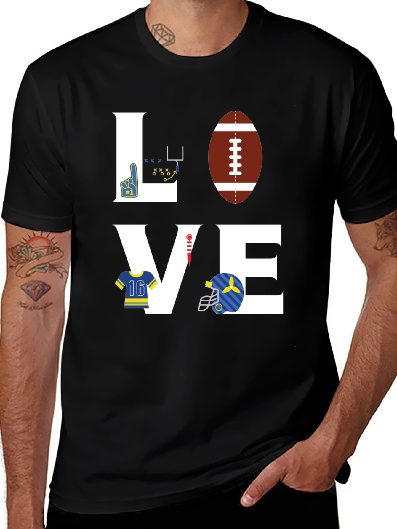 Variant 4 of Football Love T-Shirt