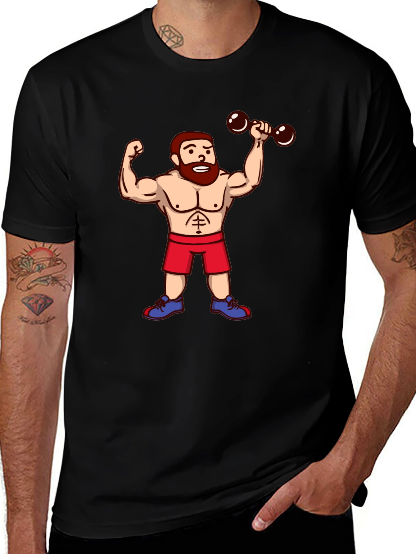 Variant 7 of Funny Gym Cartoon Graphic Tee