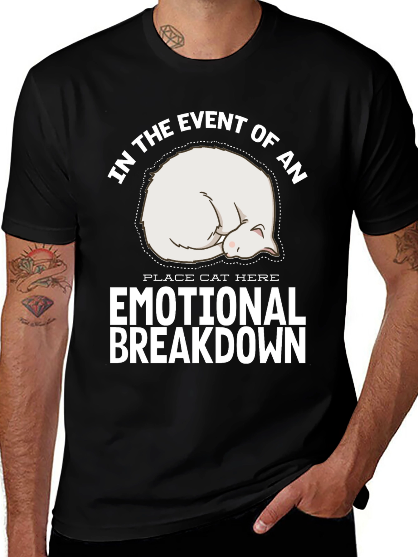 Variant 9 of Emotional Breakdown Cat T-Shirt