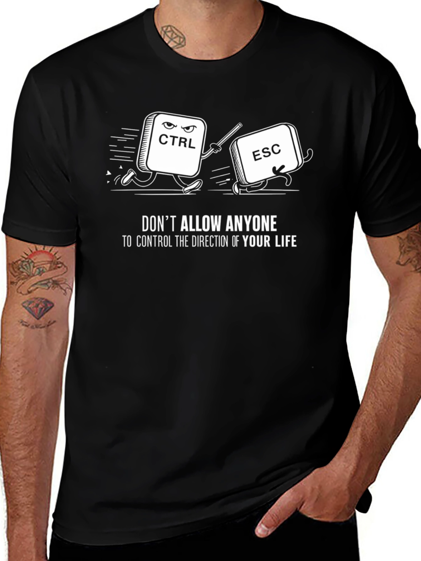 CTRL vs ESC T-Shirt - Don't Let Others Control You