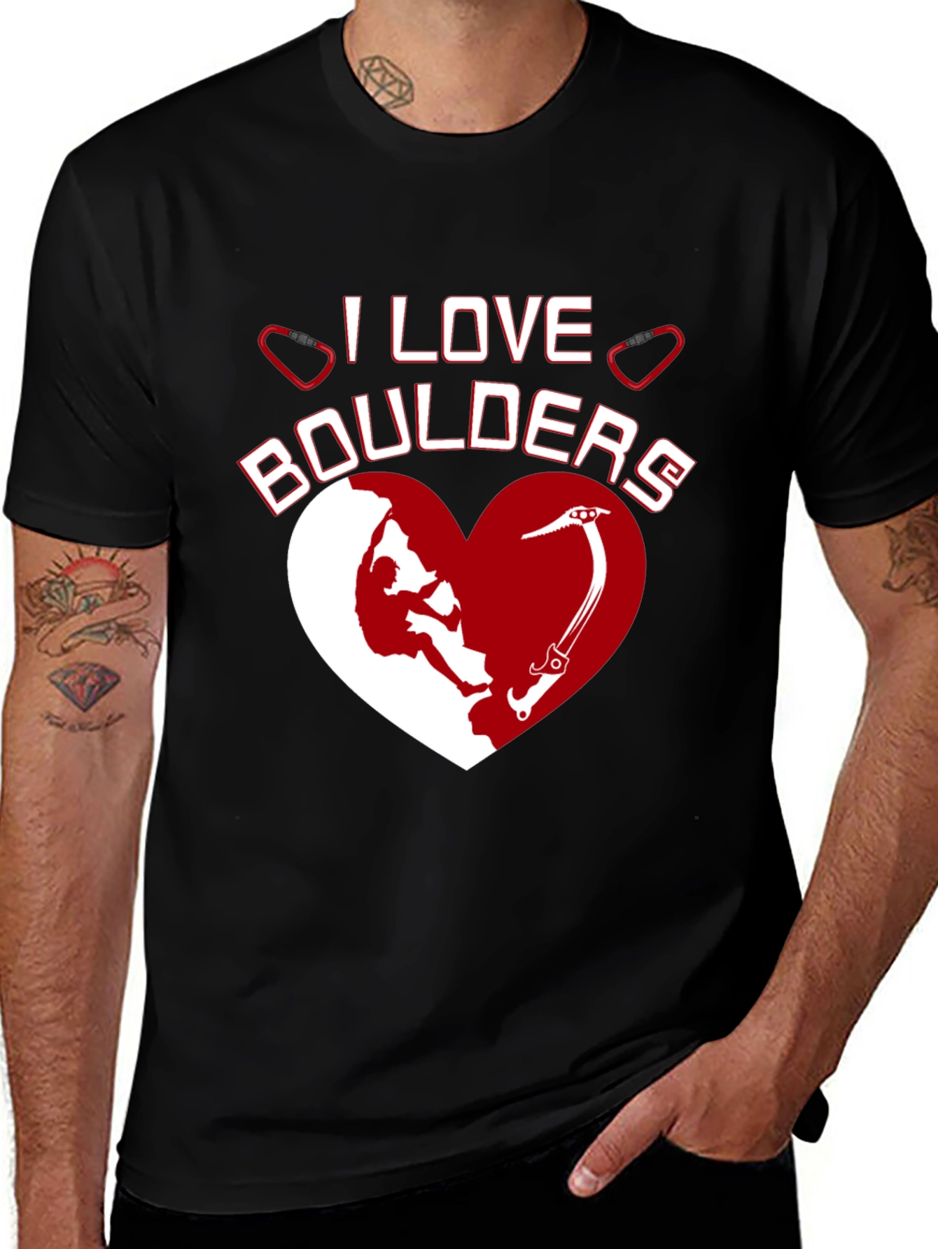 I Love Boulders Graphic T-Shirt Climbing