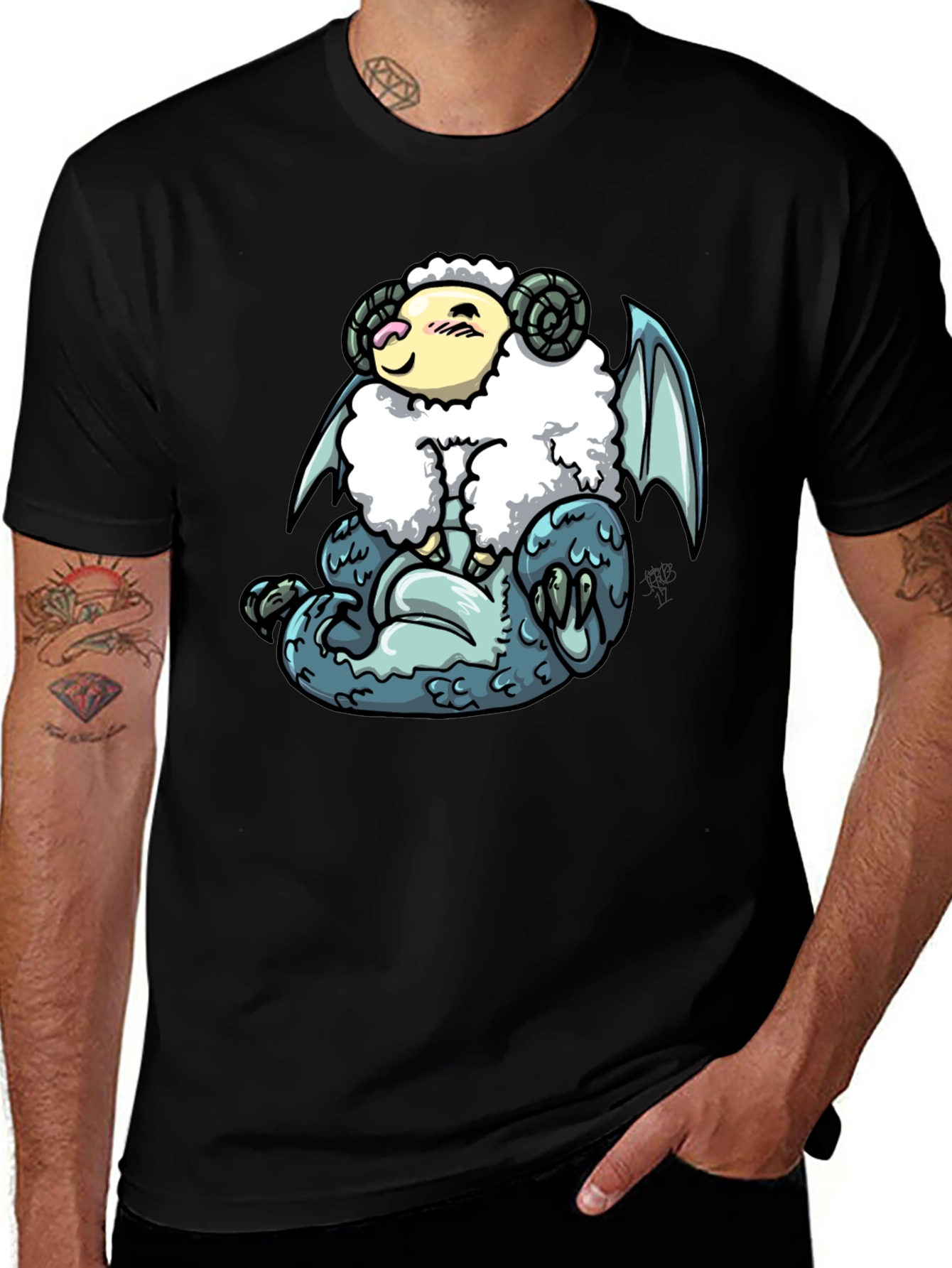 Black Sheep Dragon Graphic Tee main image