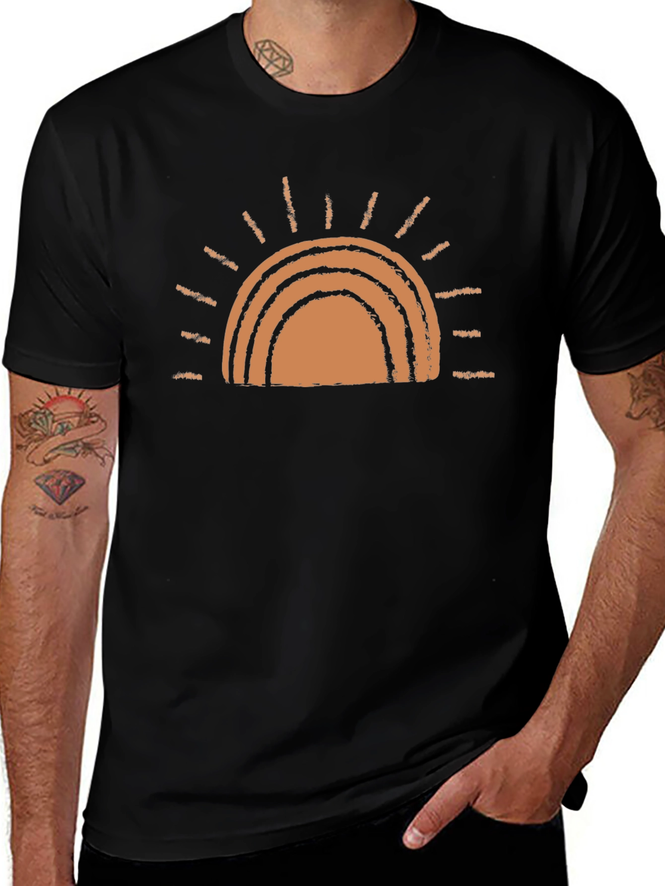 Variant 10 of Retro Sunset Graphic Tee - Soft Cotton Blend