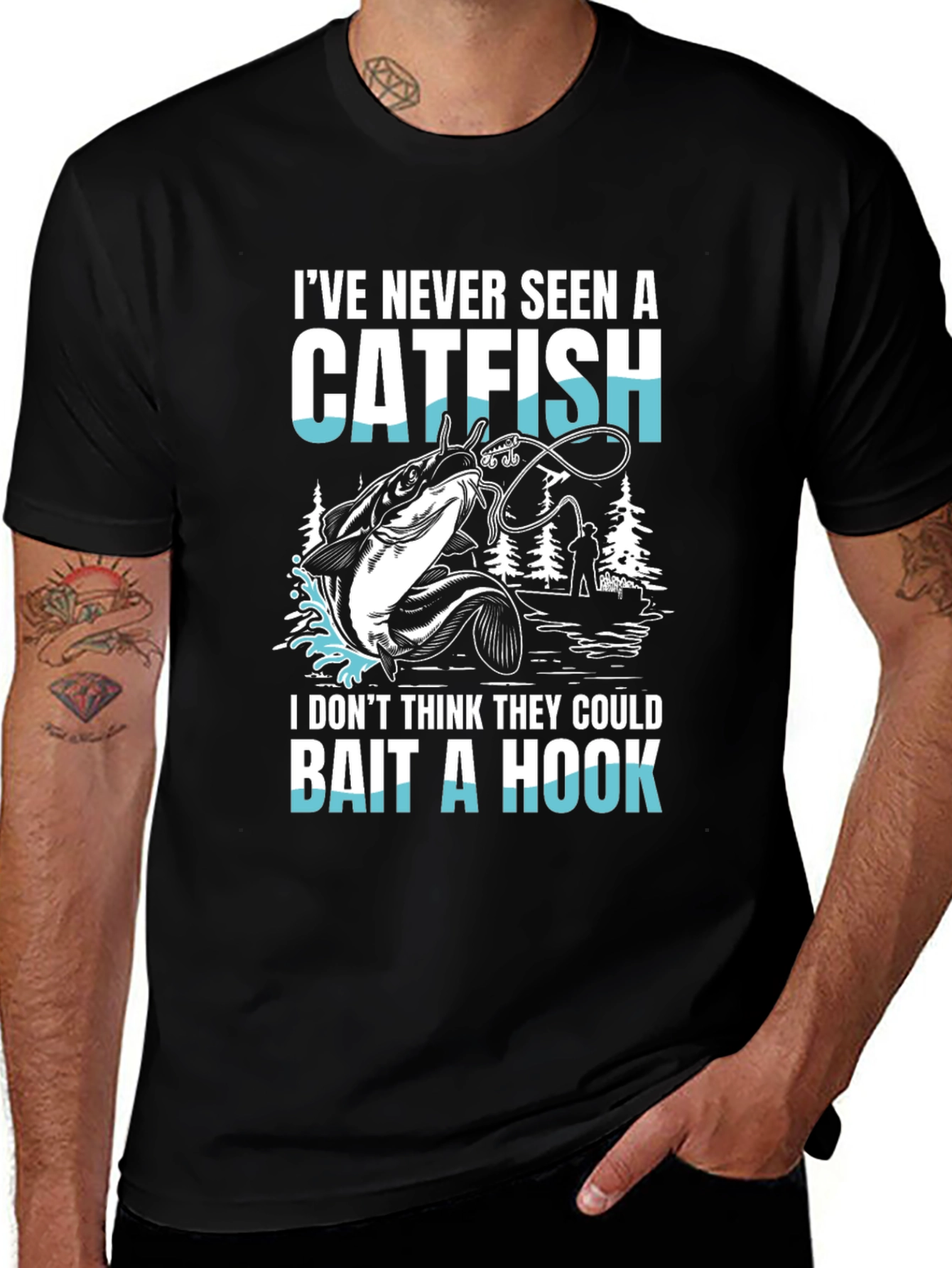 Variant 29 of Funny Catfish Fishing T-Shirt