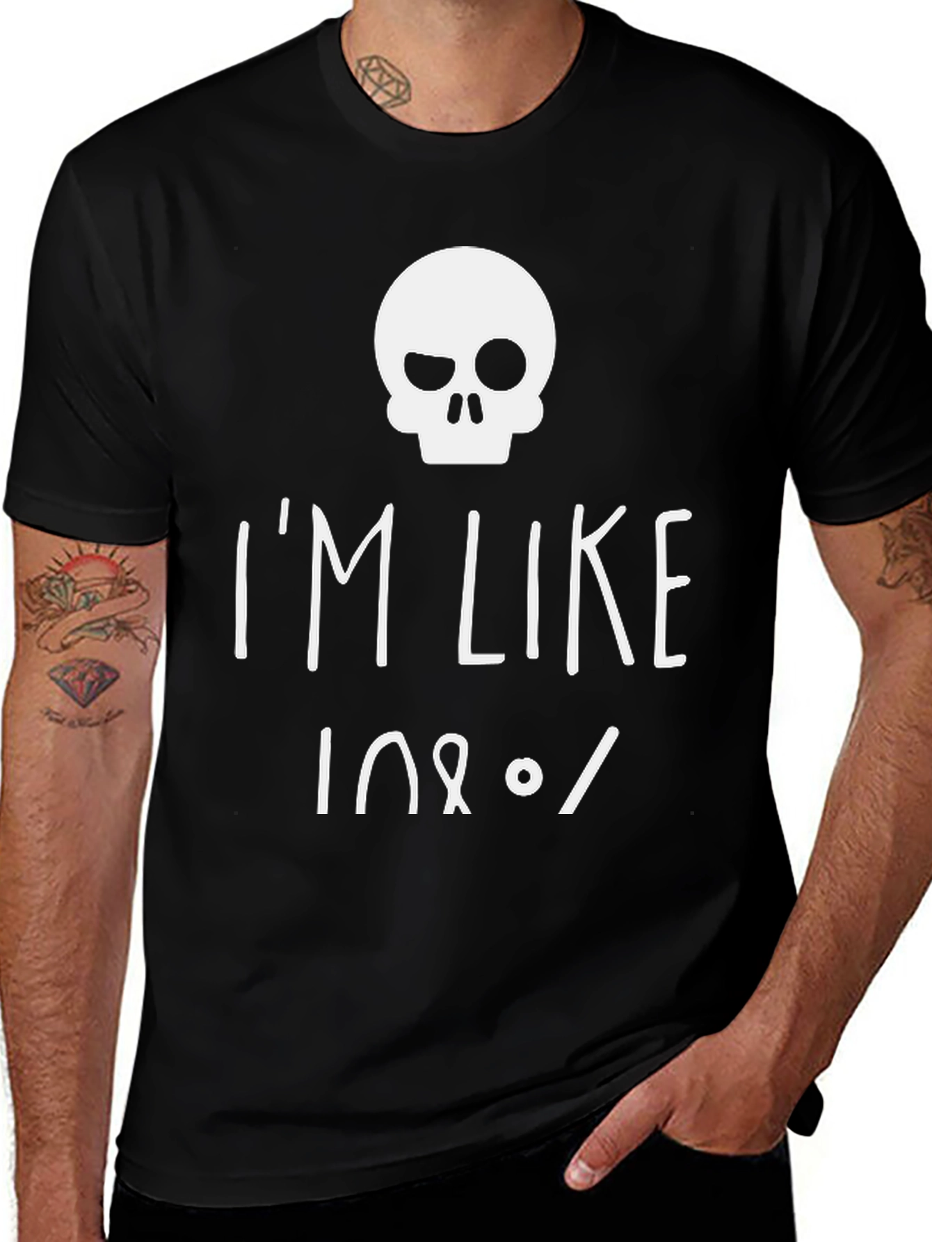 Variant 22 of I'm Like 108% T-Shirt, Funny Skull Tee