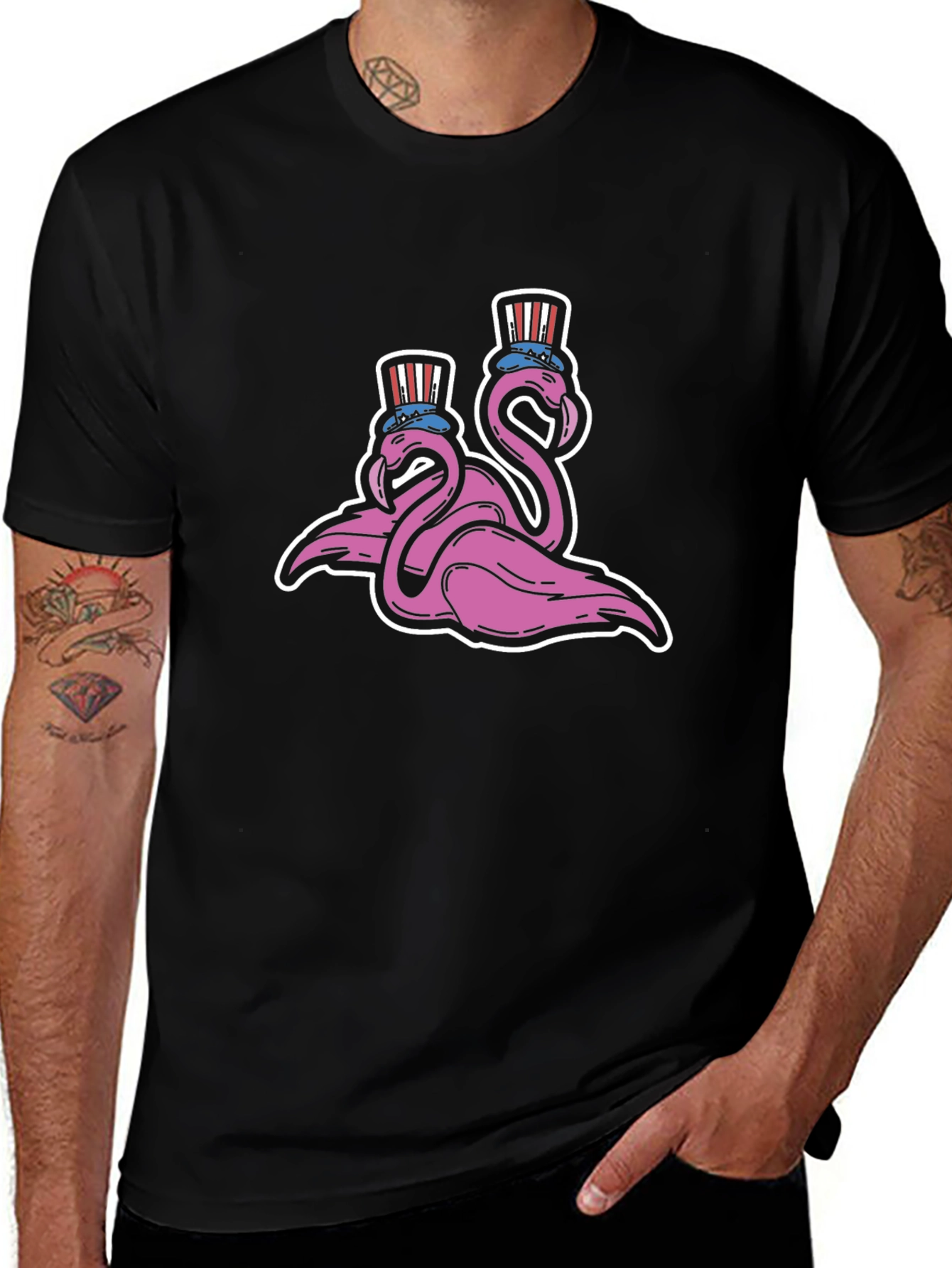 Flamingo Uncle Sam T-Shirt