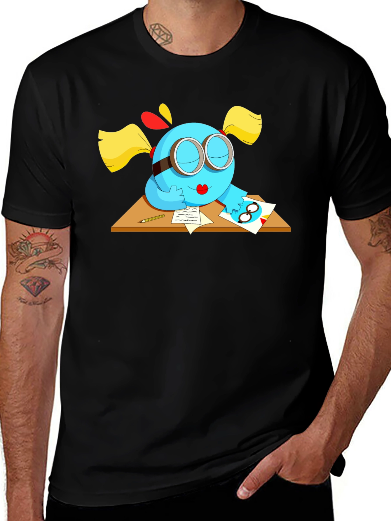 Variant 4 of Cartoon Character T-Shirt - Unique Design