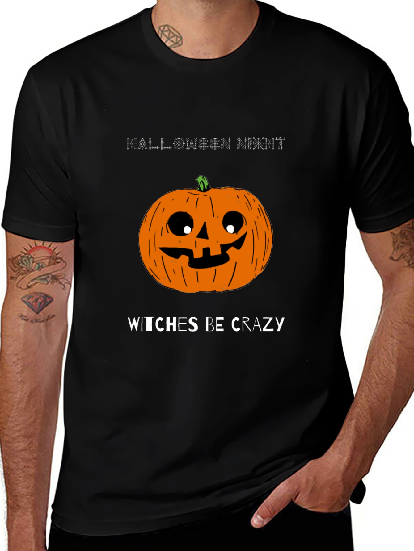 Halloween Pumpkin T-Shirt - Witches Be Crazy
