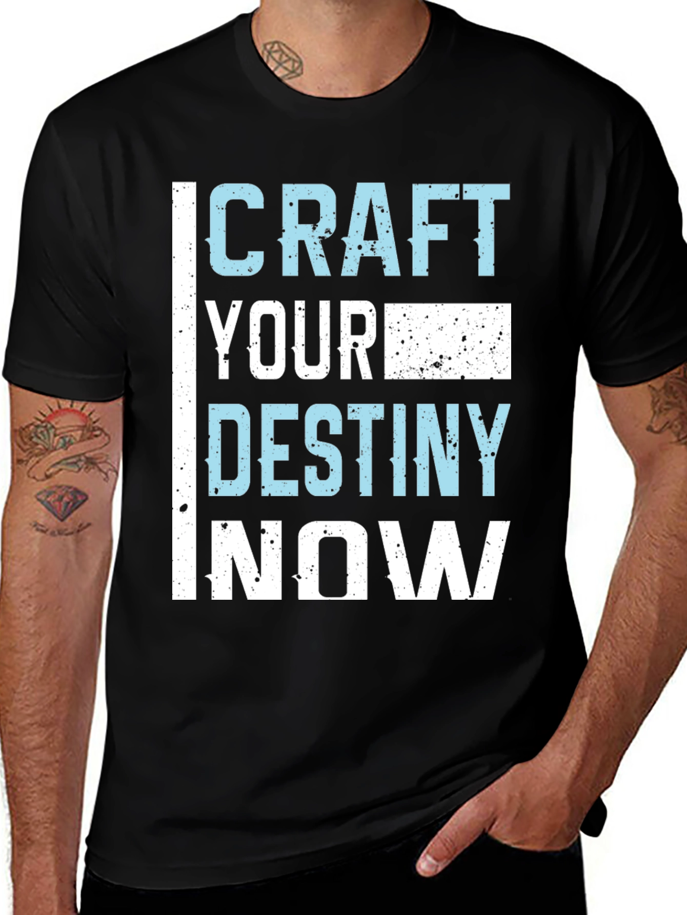 Variant 19 of Craft Your Destiny Now Graphic Tee - Stylish Cotton Comfort