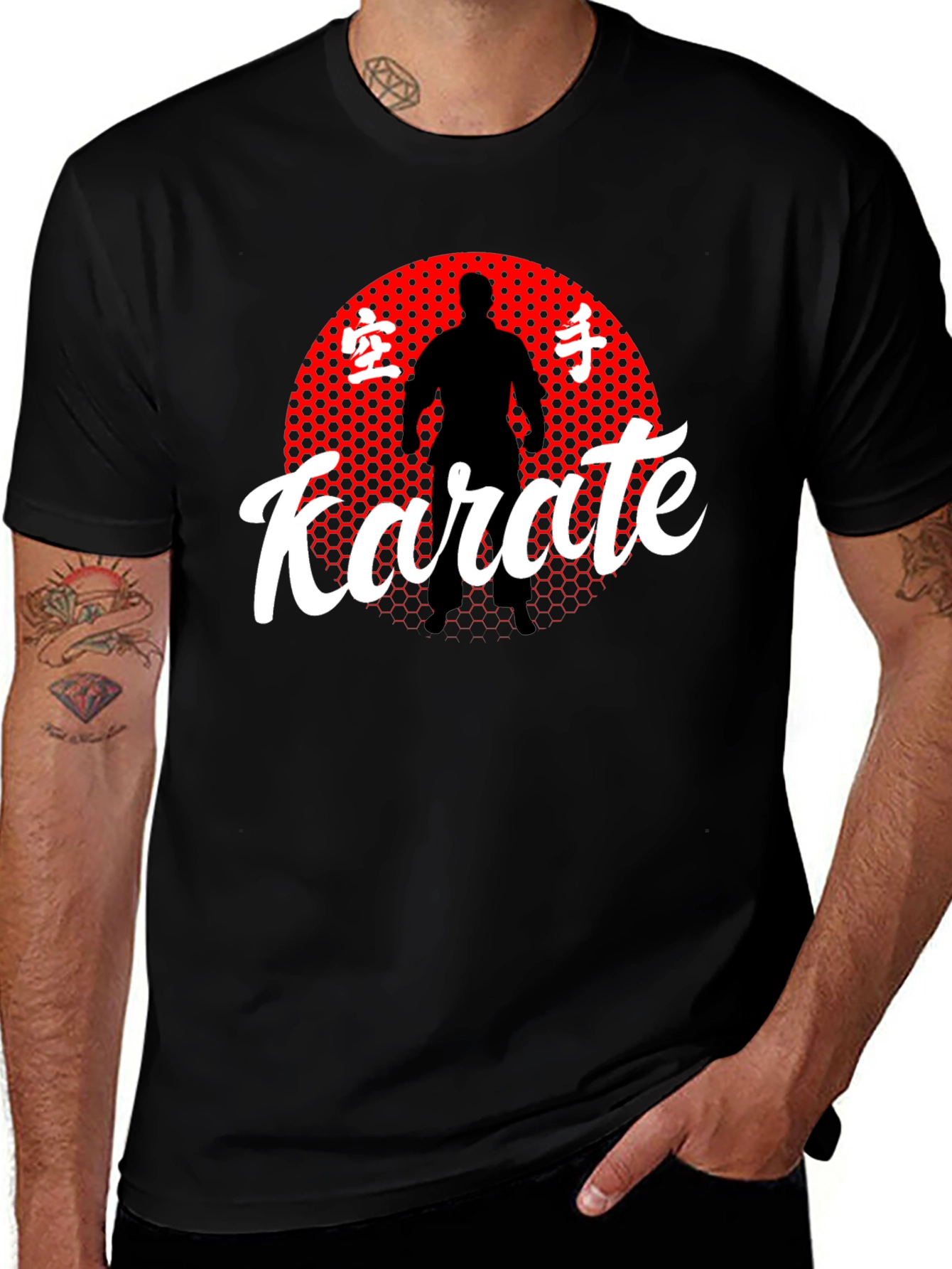 Variant 25 of Karate Silhouette Graphic T-Shirt - Martial Arts Tee