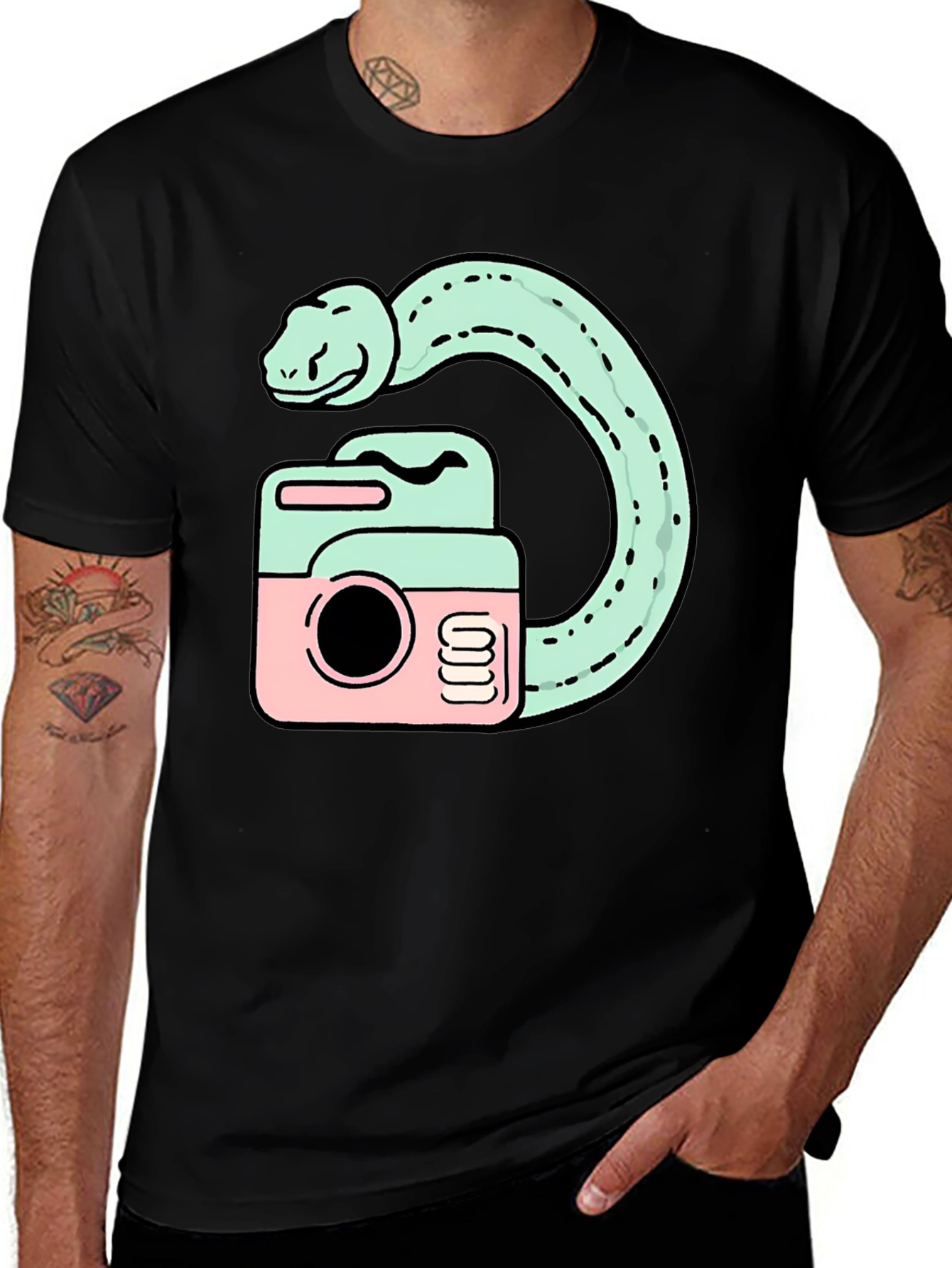 Variant 24 of Snake Camera Graphic T-Shirt