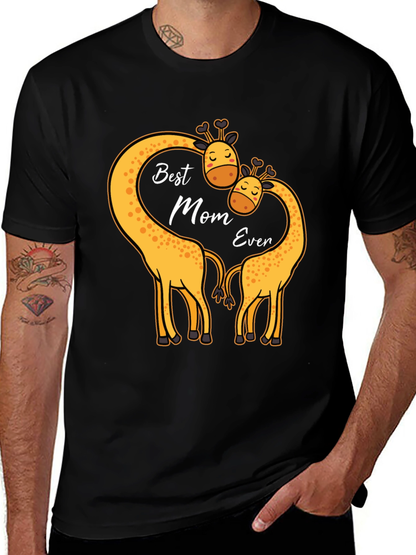 Variant 2 of Best Mom Ever Giraffe T-Shirt