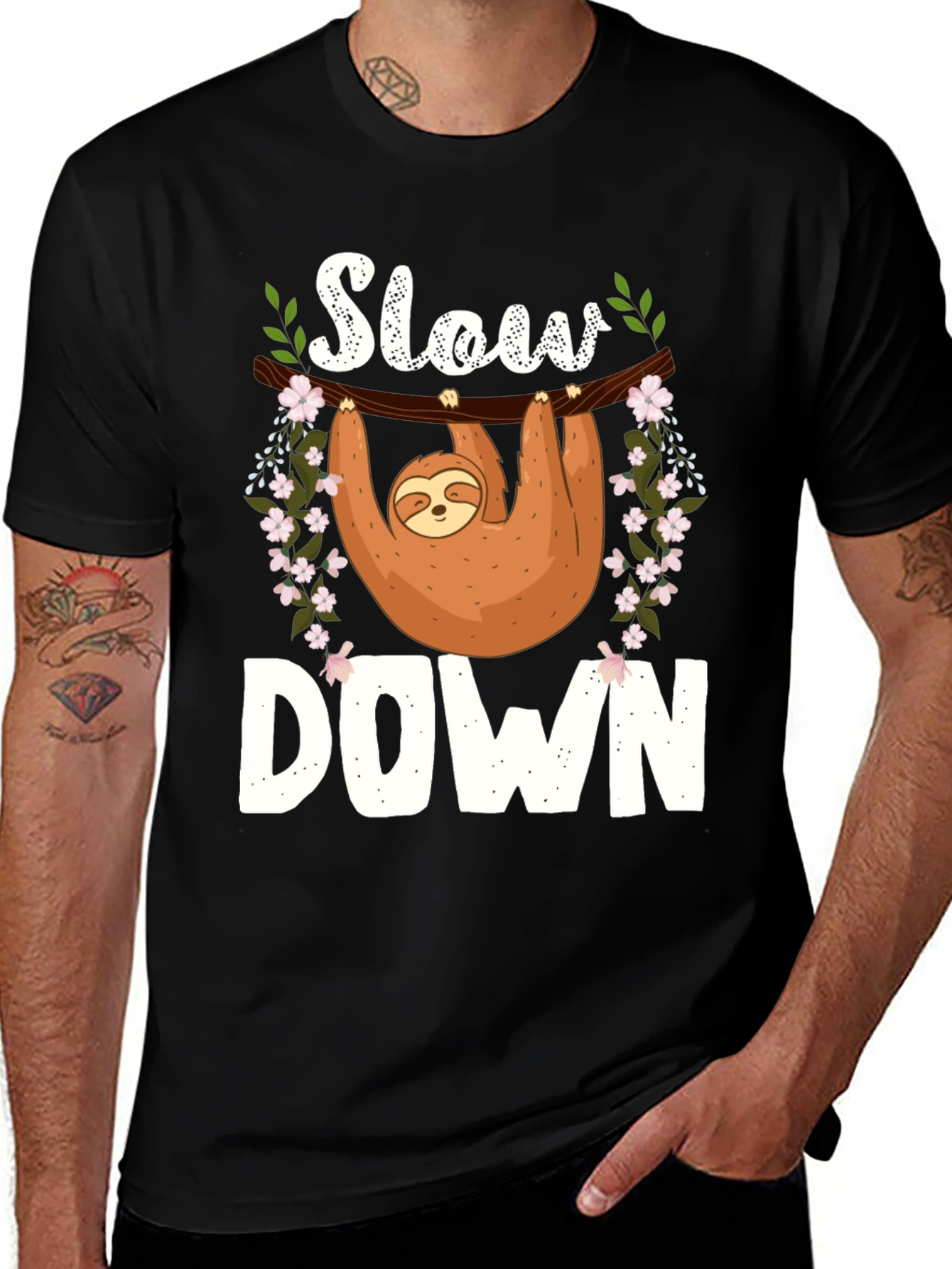 Variant 17 of Slow Down Sloth T-Shirt