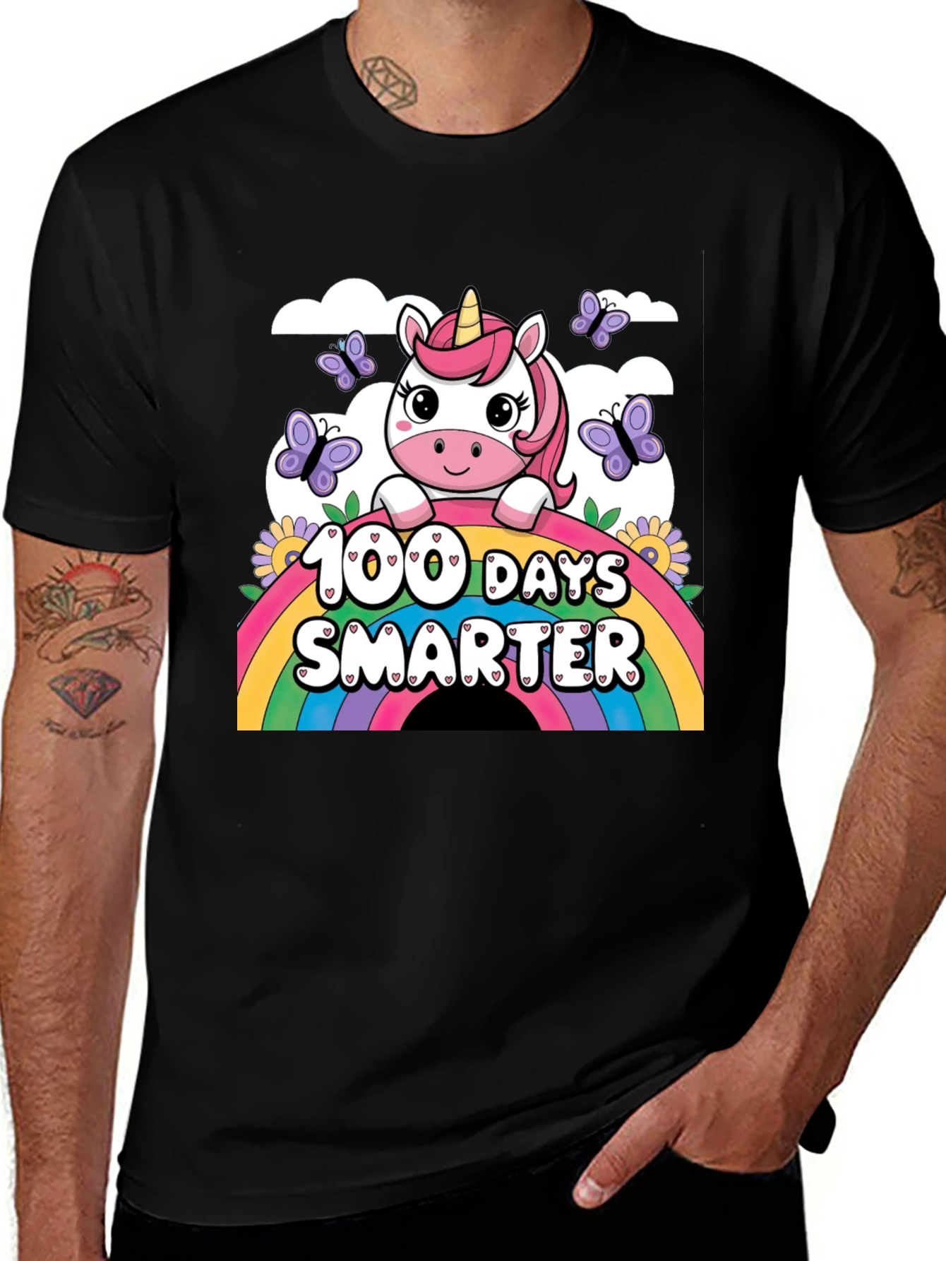 Variant 3 of 100 Days Smarter Unicorn T-Shirt