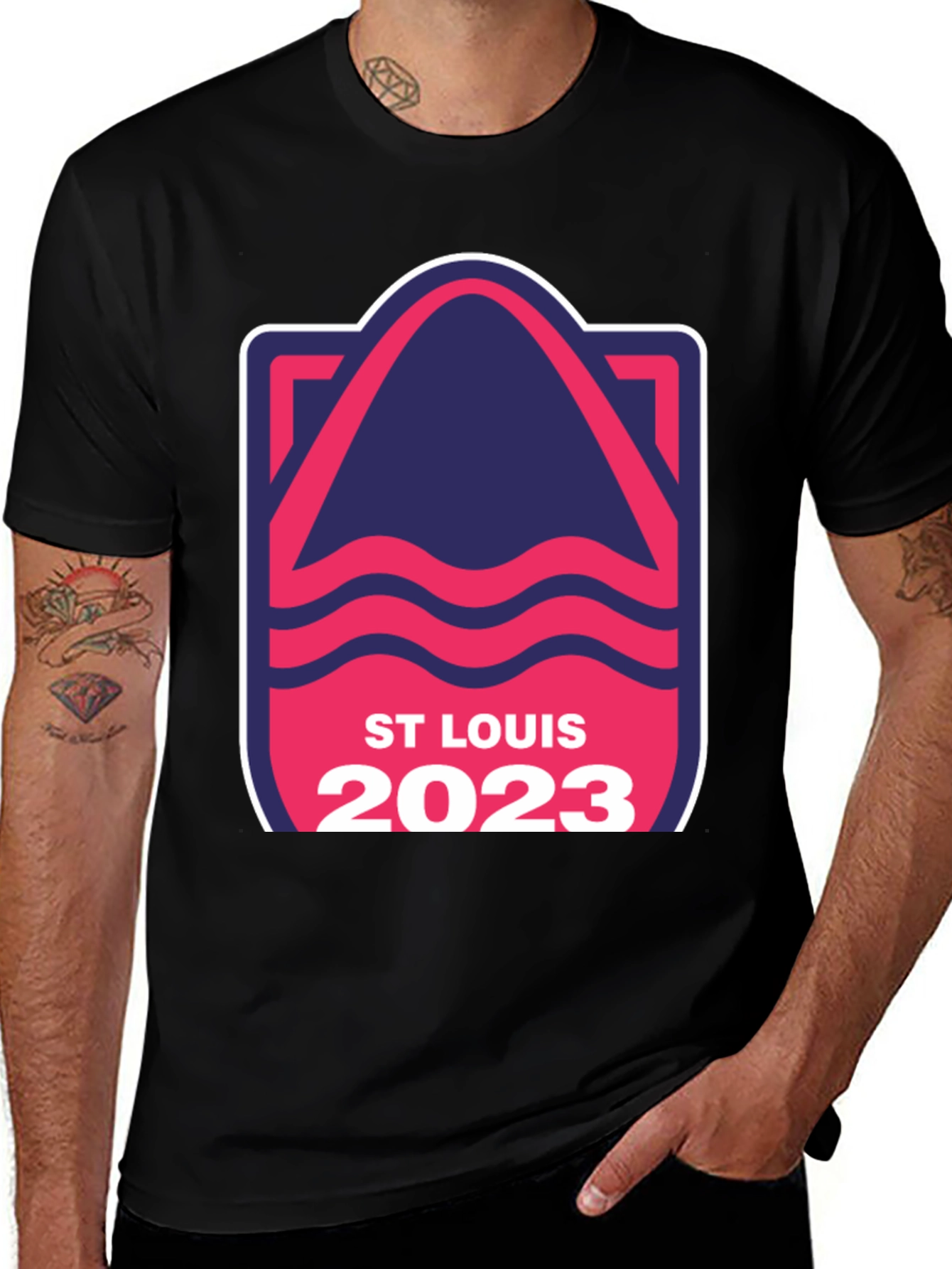 St. Louis 2023 Black Graphic Tee