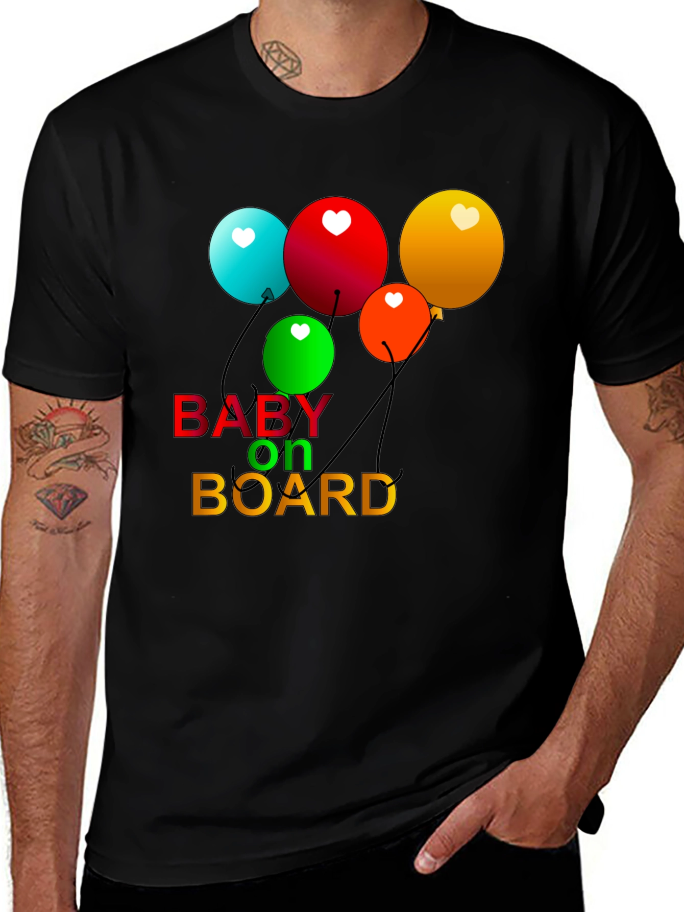 Baby On Board Balloons Graphic Tee