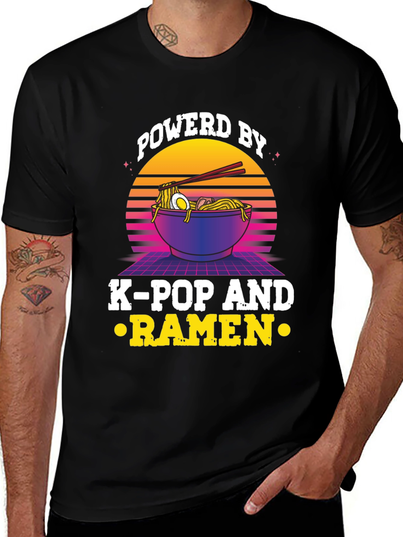 Variant 10 of Powered By K-Pop And Ramen T-Shirt