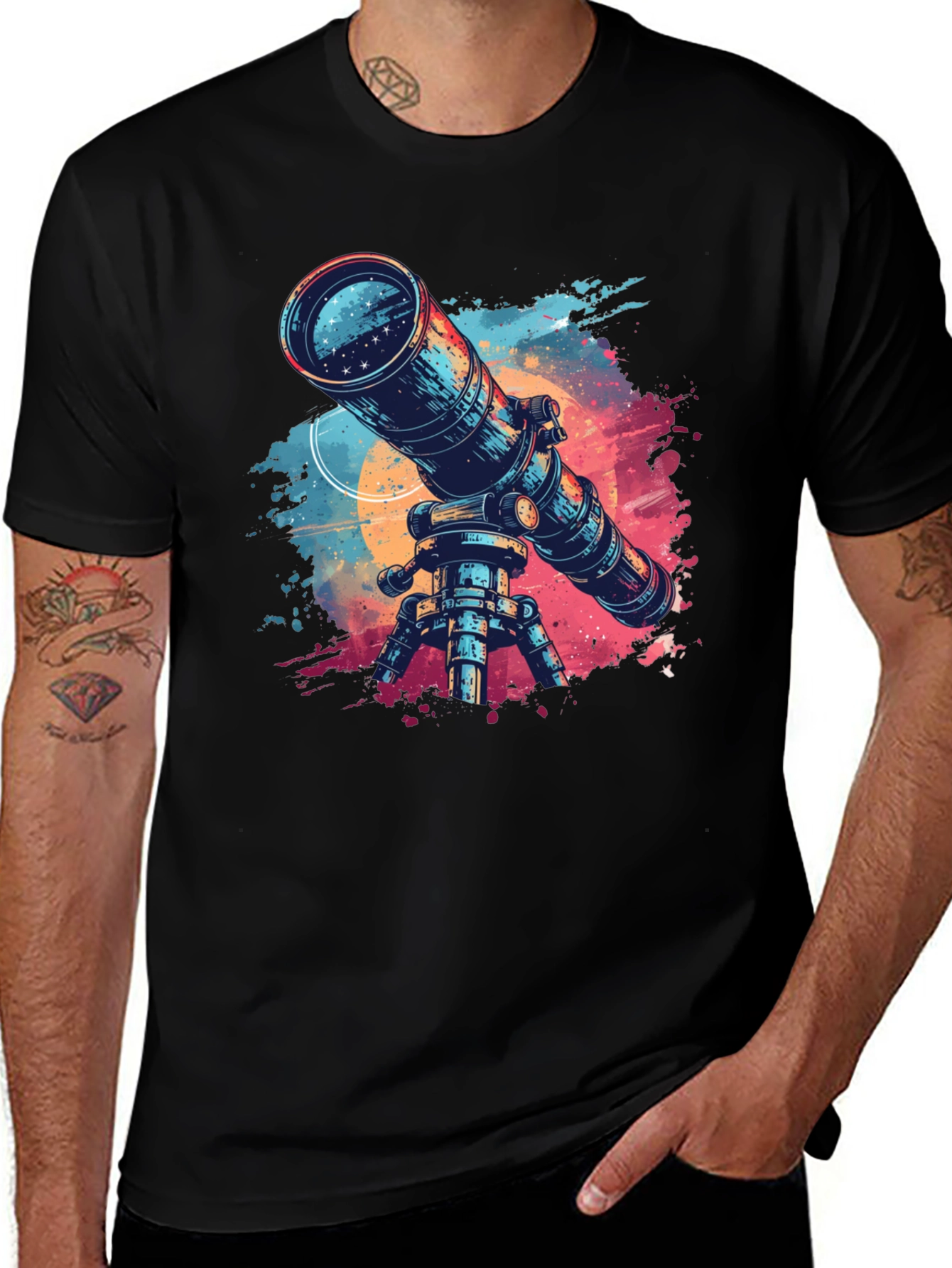 Variant 13 of Telescope Graphic Tee - Space Explorer Shirt